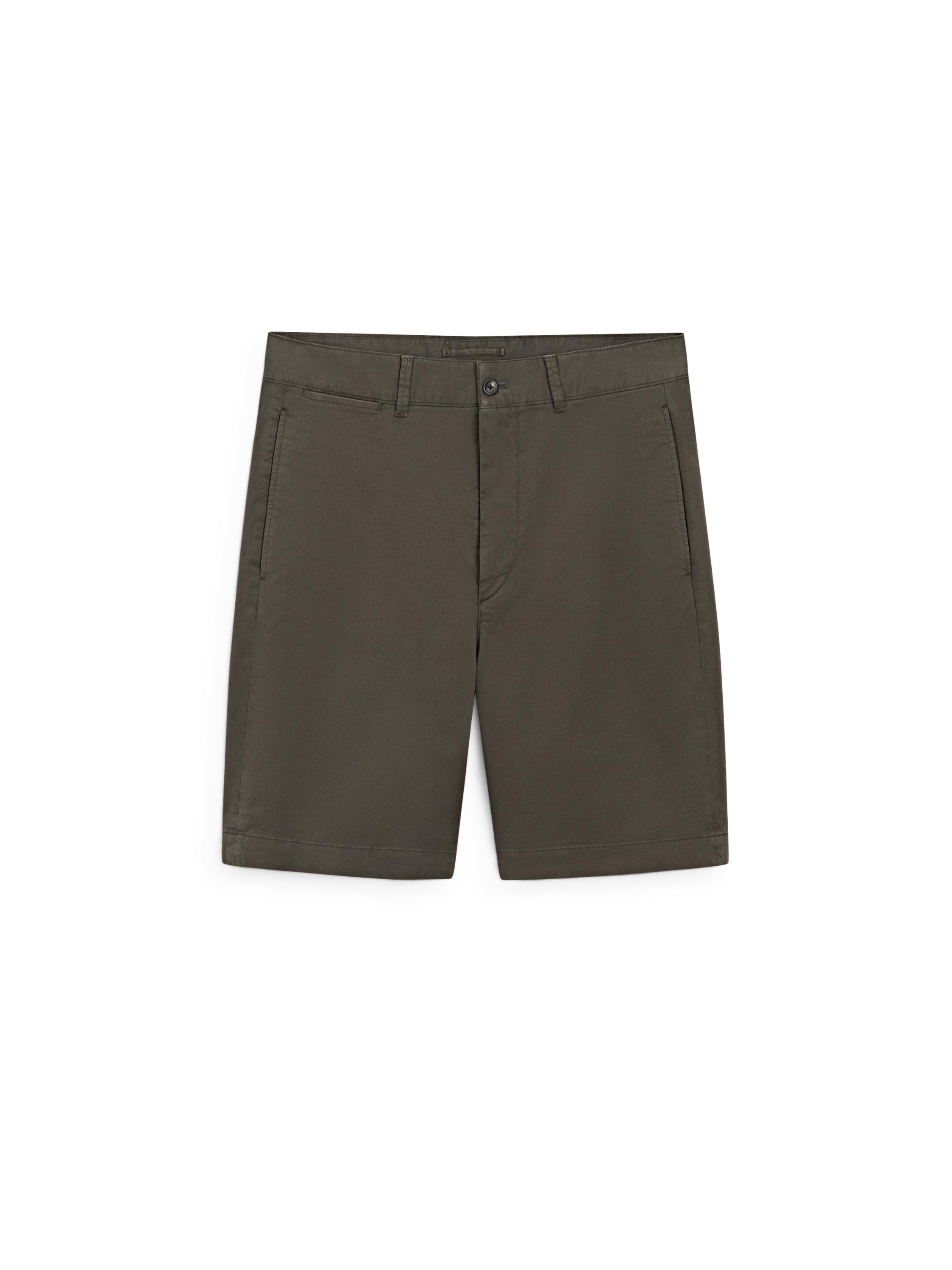 Cotton blend Bermuda shorts with pocket — DARK GREEN