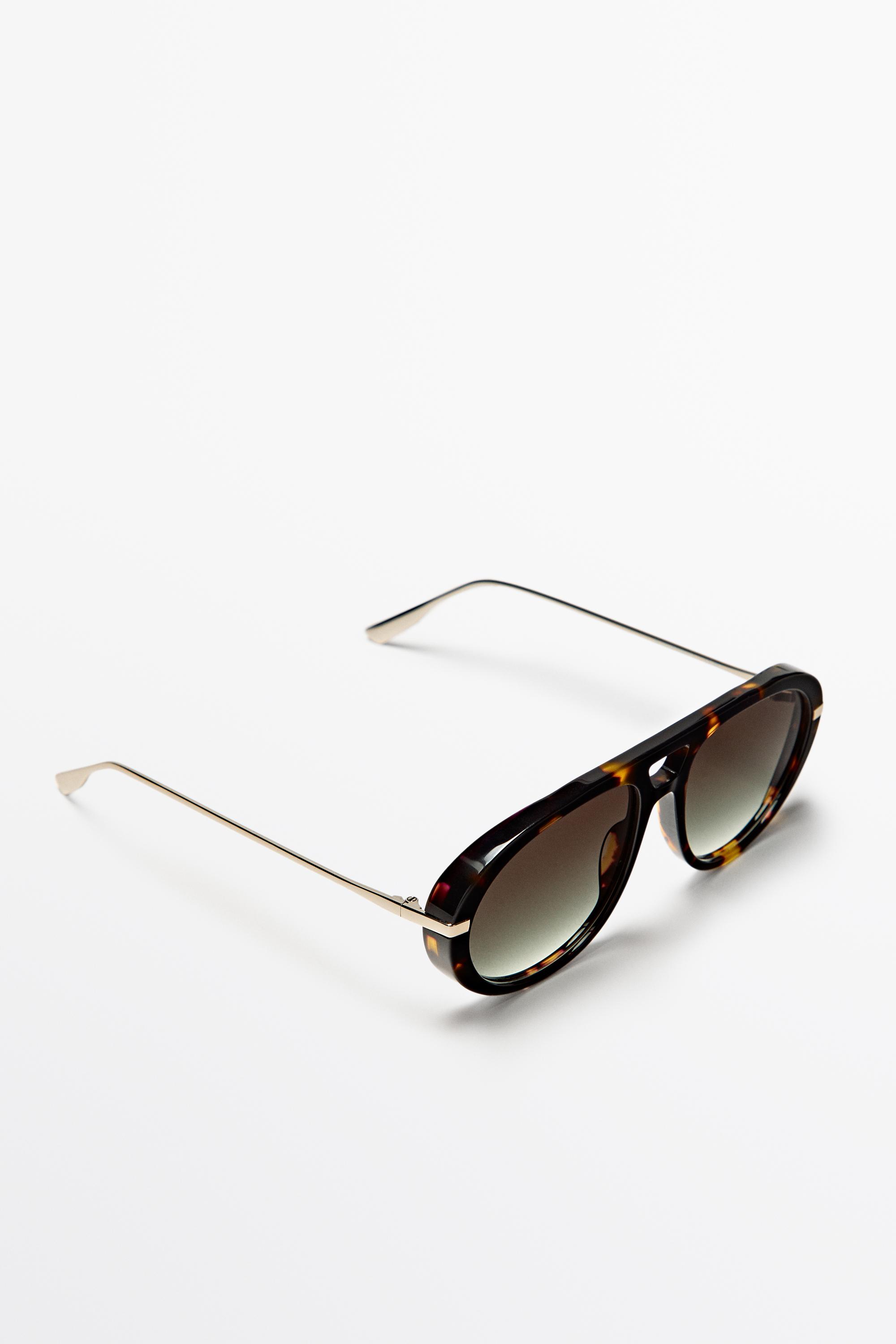 Gafas de sol aviador efecto carey