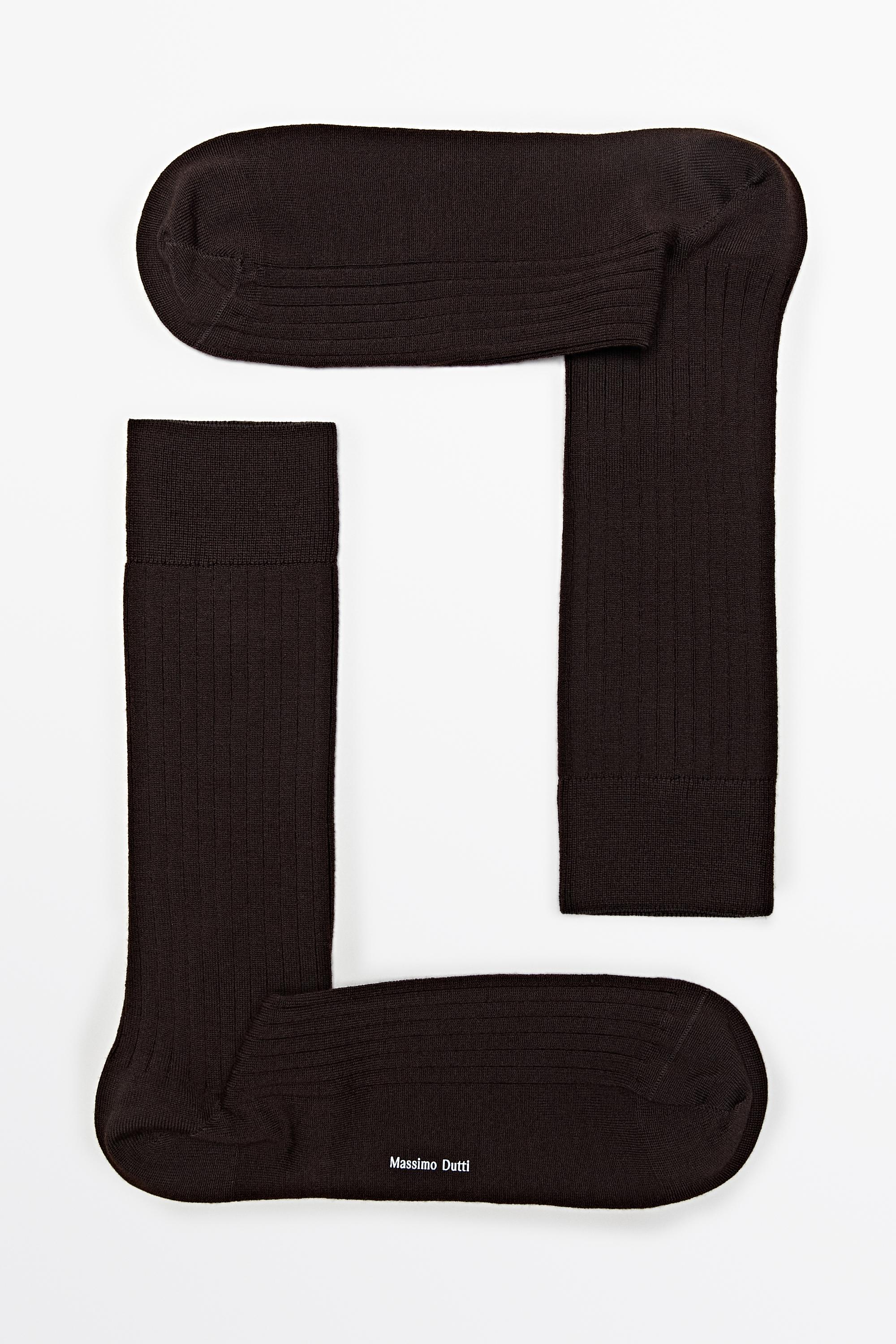 Chaussettes habillées côtelées