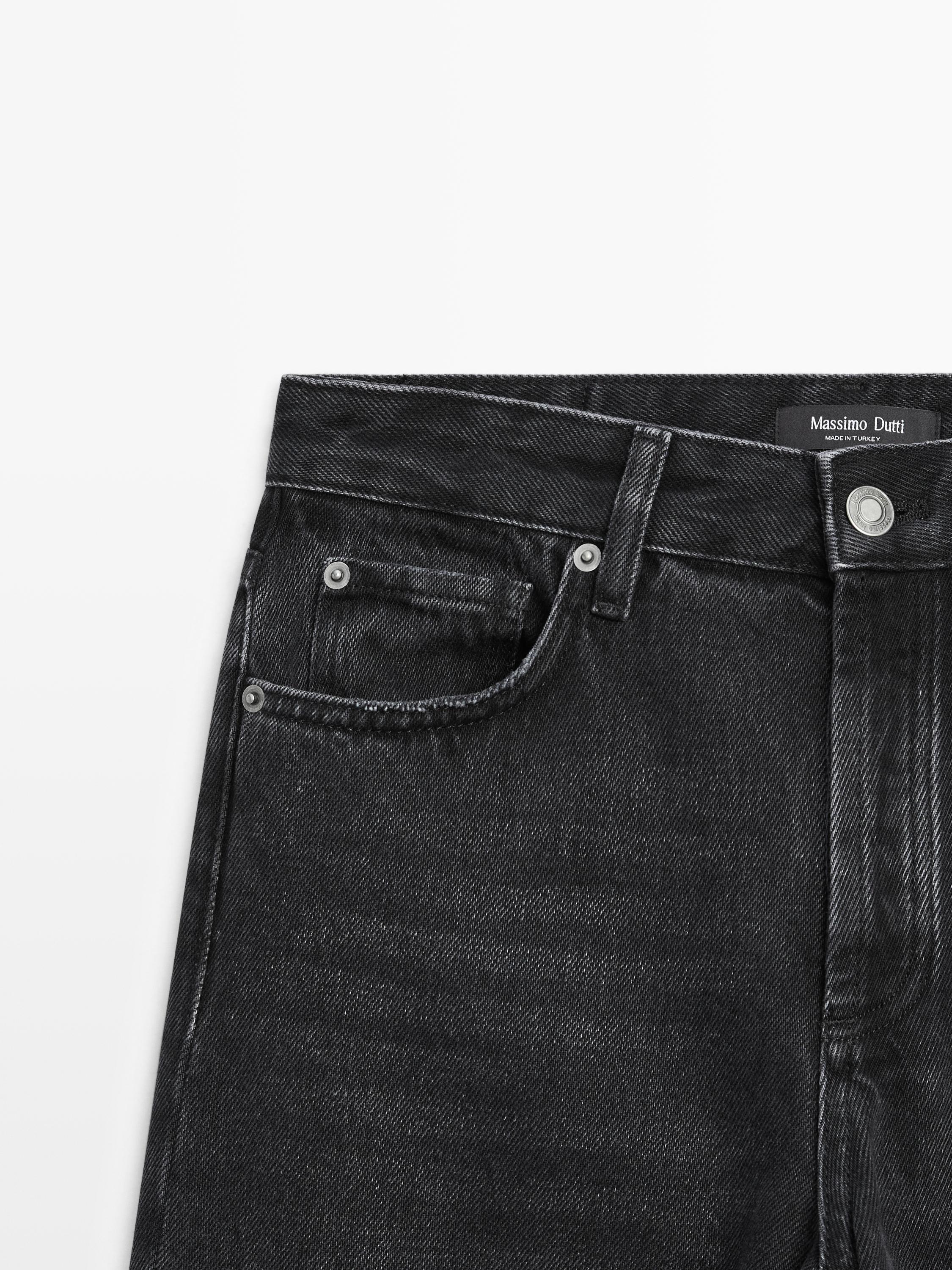 Mid-rise wide-leg jeans