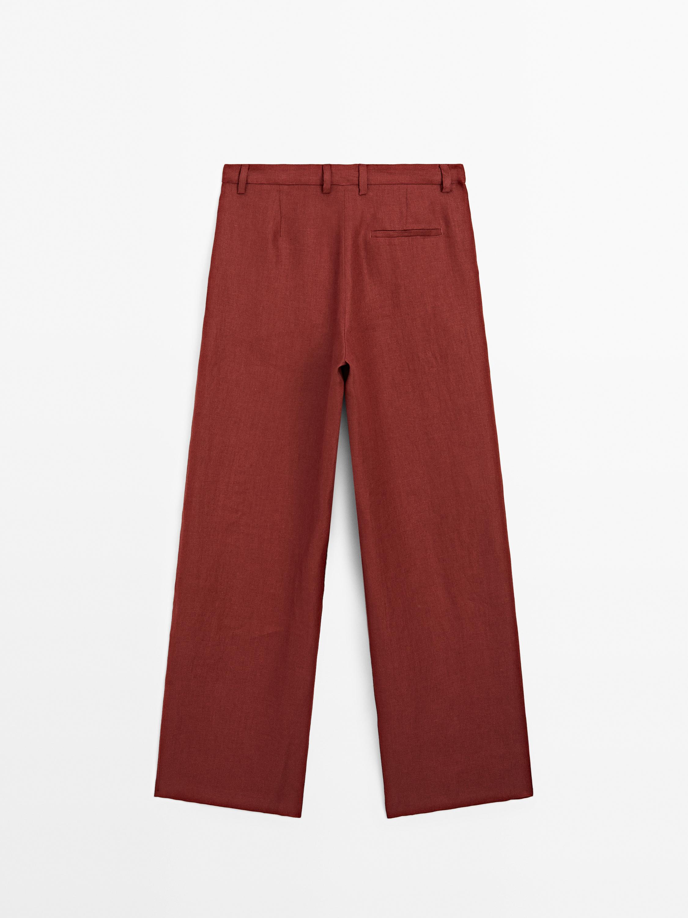 Flowing 100% linen trousers