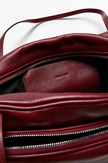 Medium Nappa leather bowling bag — Red 9