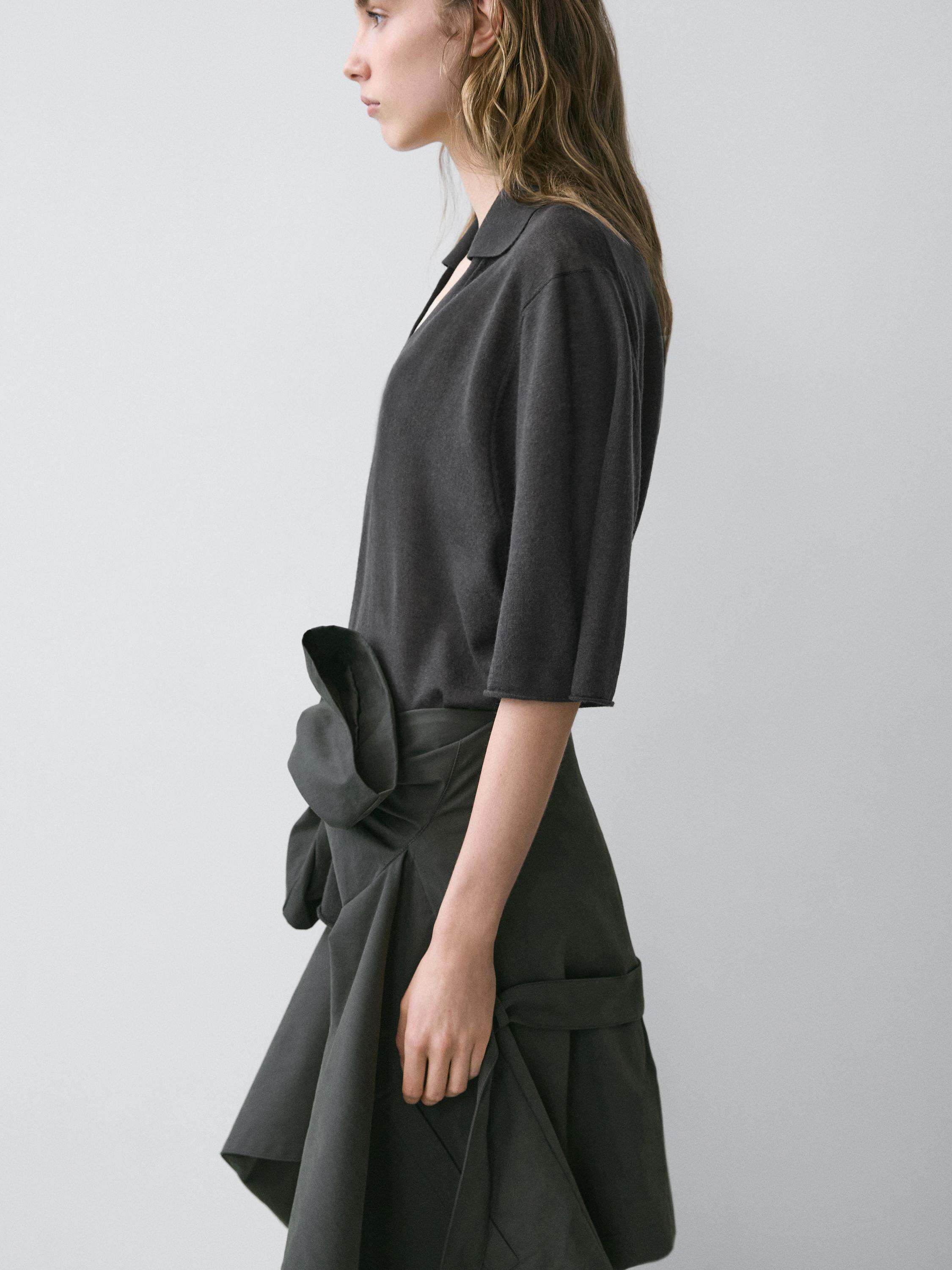 Oversize silk and wool blend knit sweater — LEAD