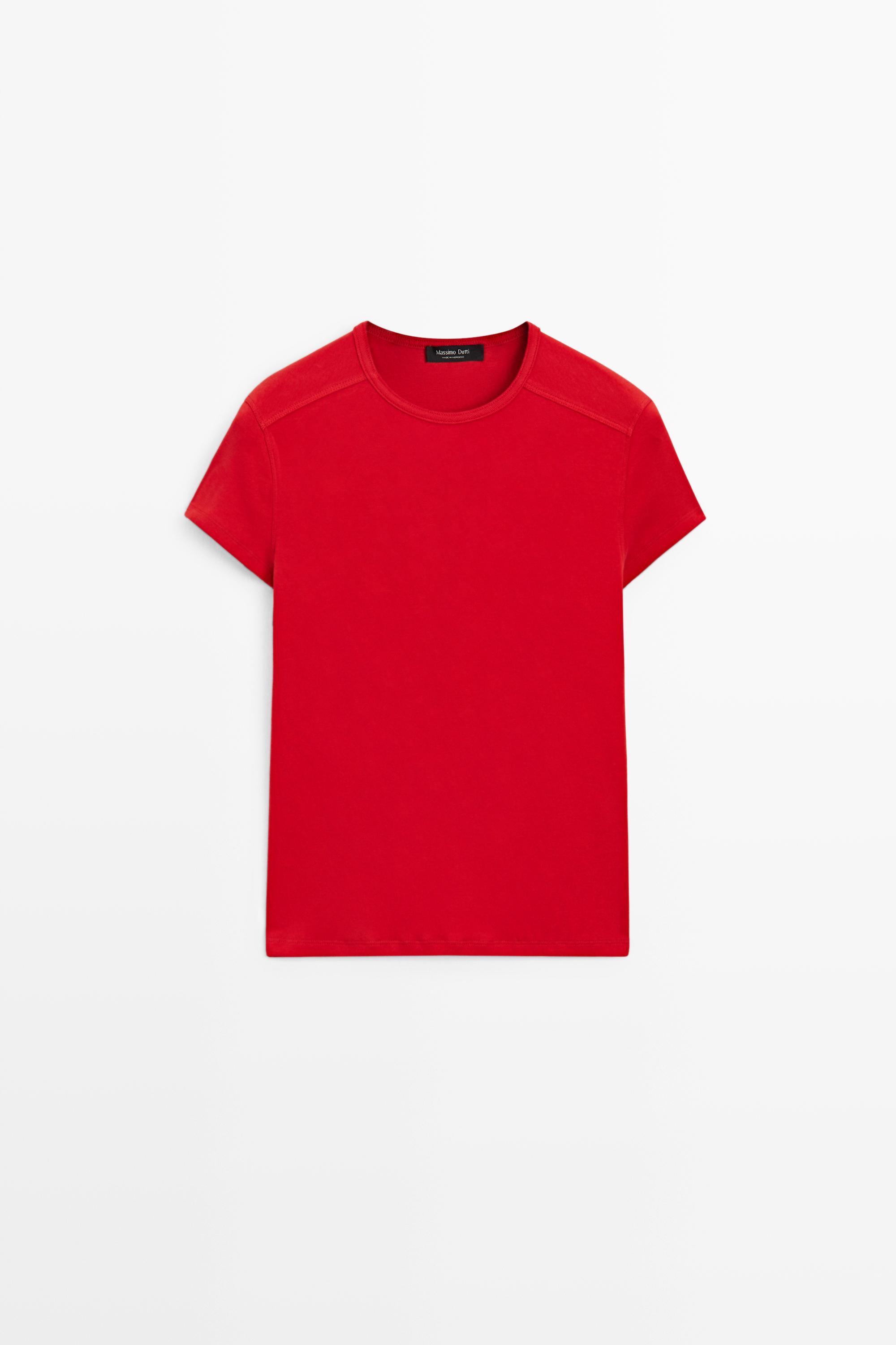 Short sleeve cotton blend T-shirt
