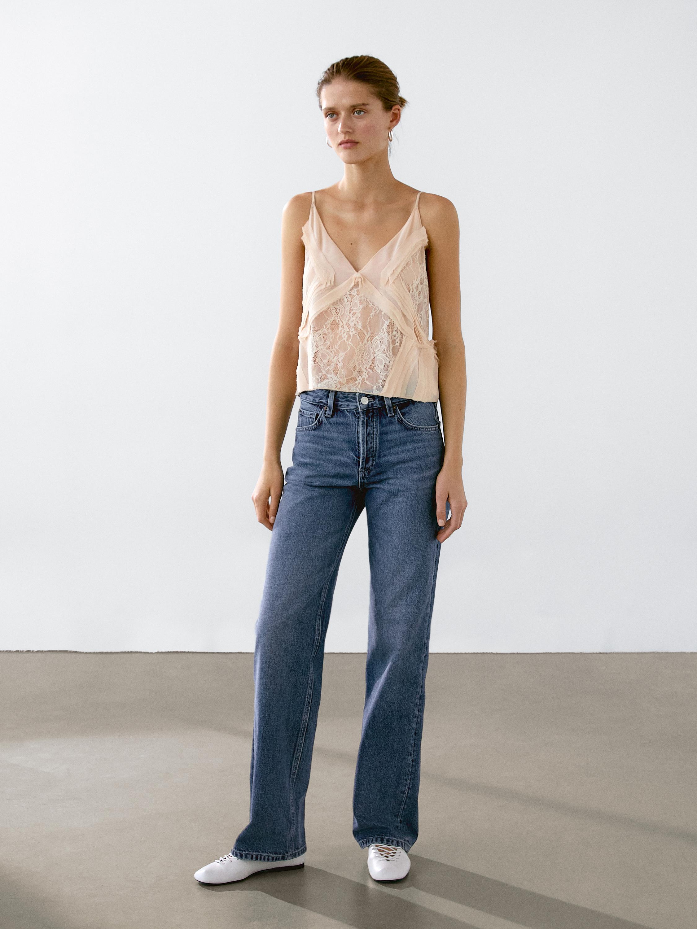 Encaje Top Lencero Massimo Dutti Top Lencero Para Vestir Top