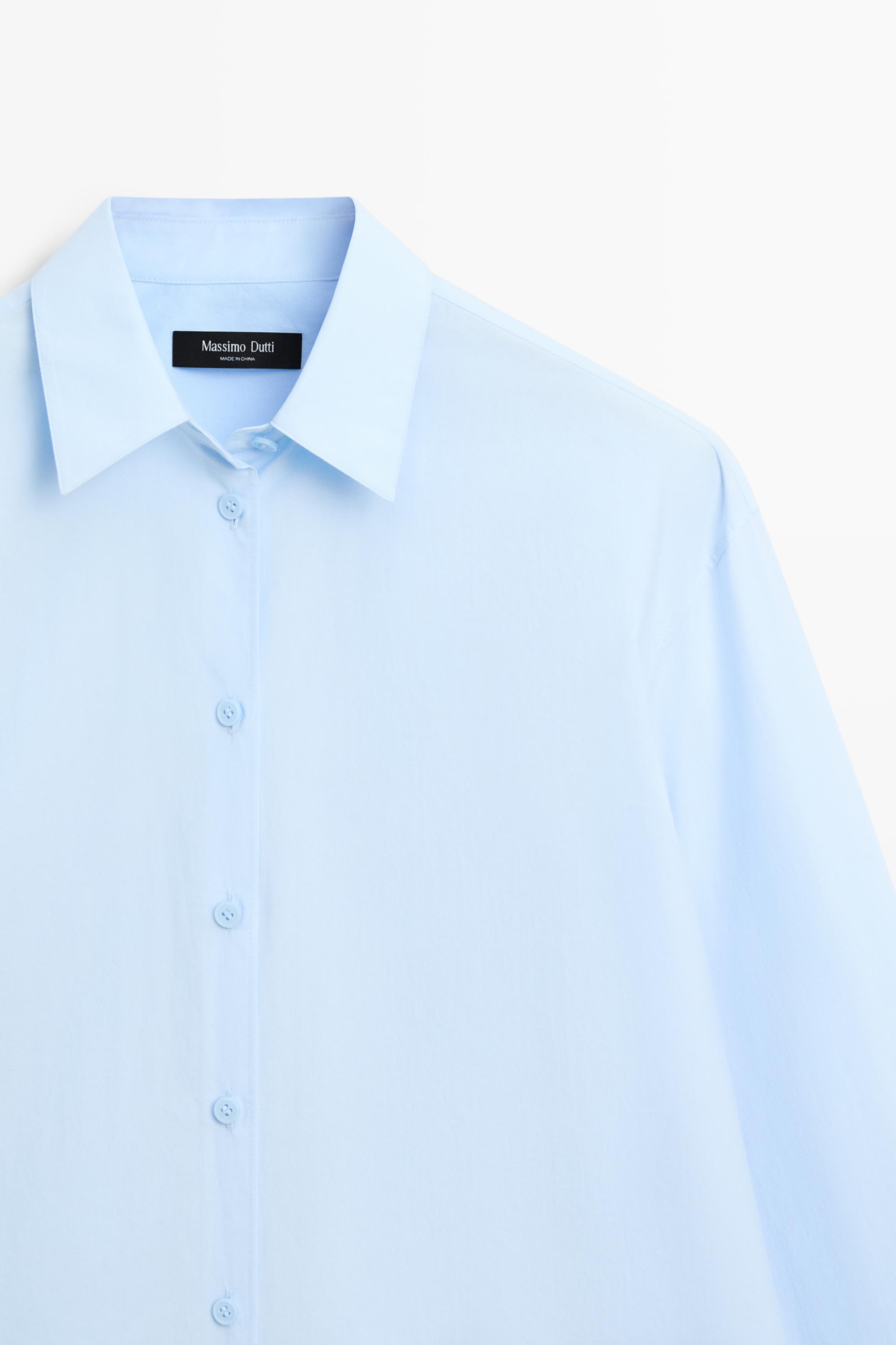 100% cotton poplin shirt — SKY BLUE