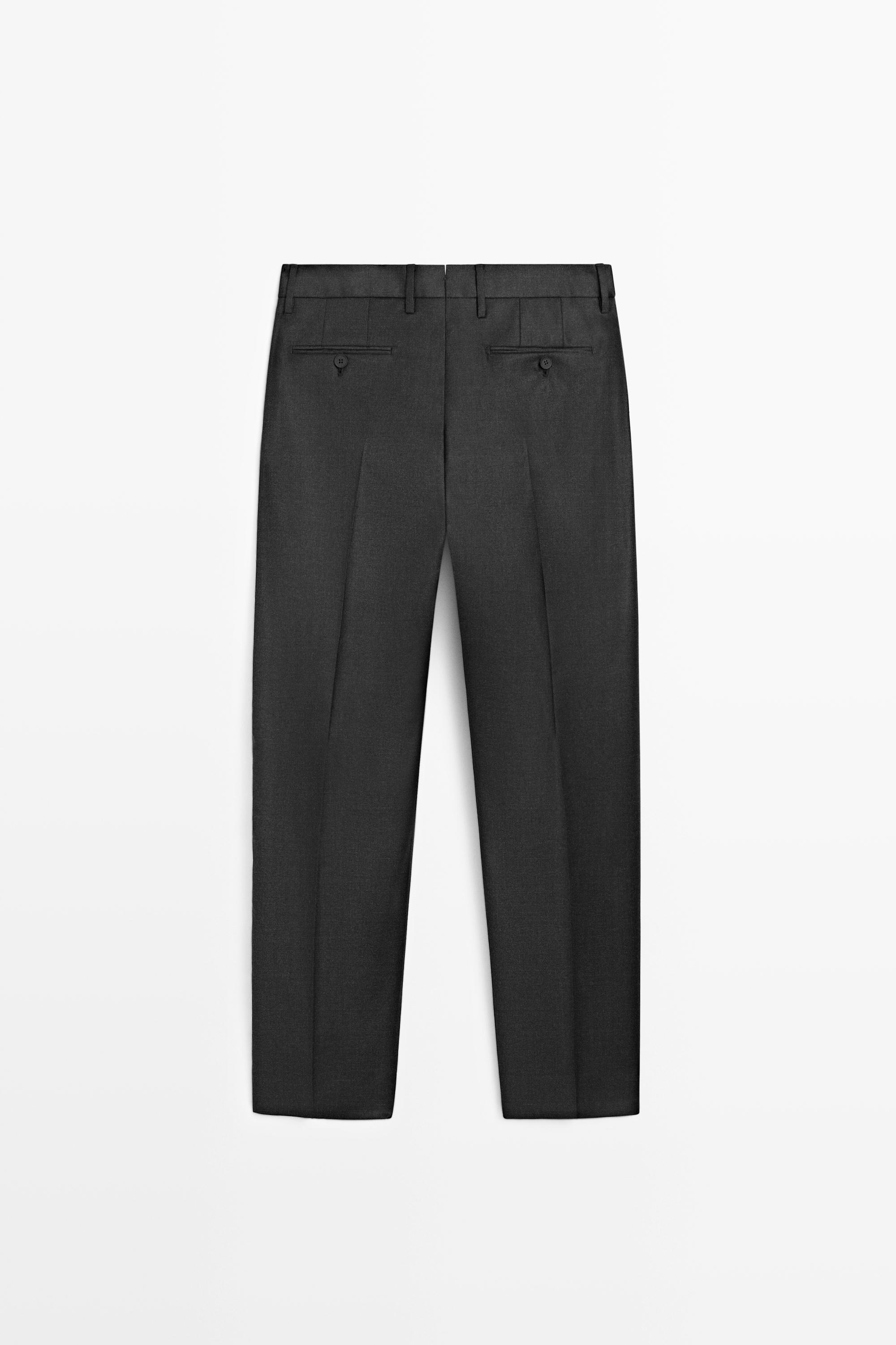 Cold wool suit trousers — CHARCOAL