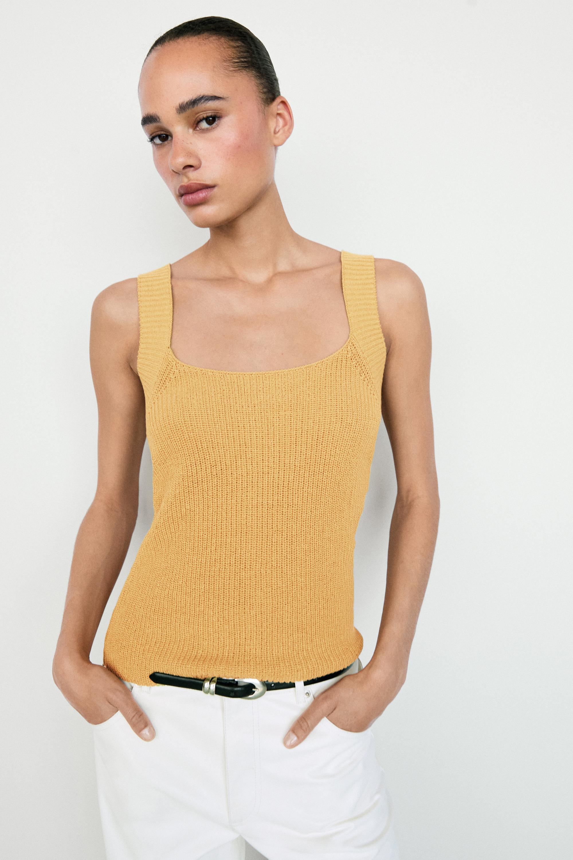 Ribbed knit tank top