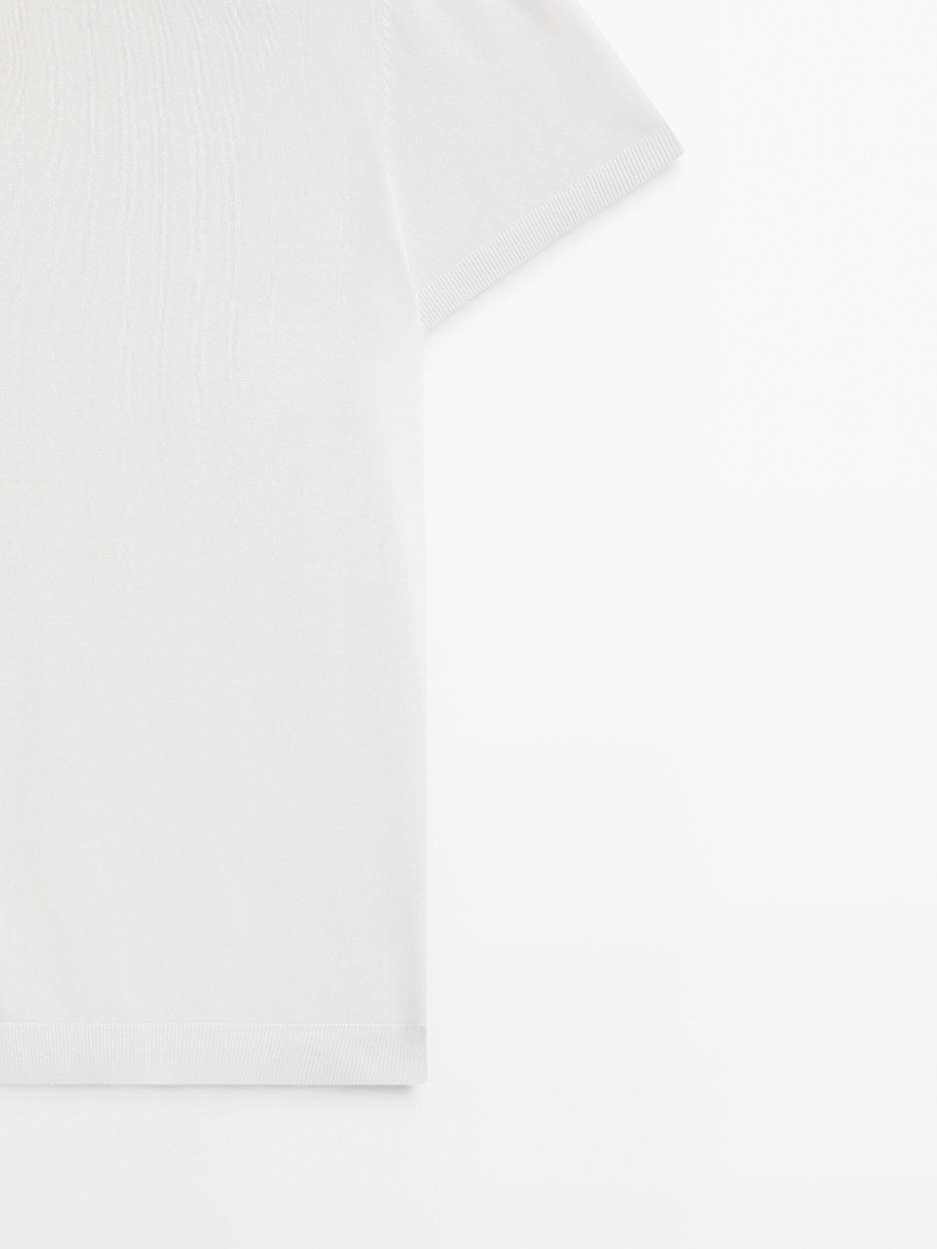 Short sleeve cotton polo sweater