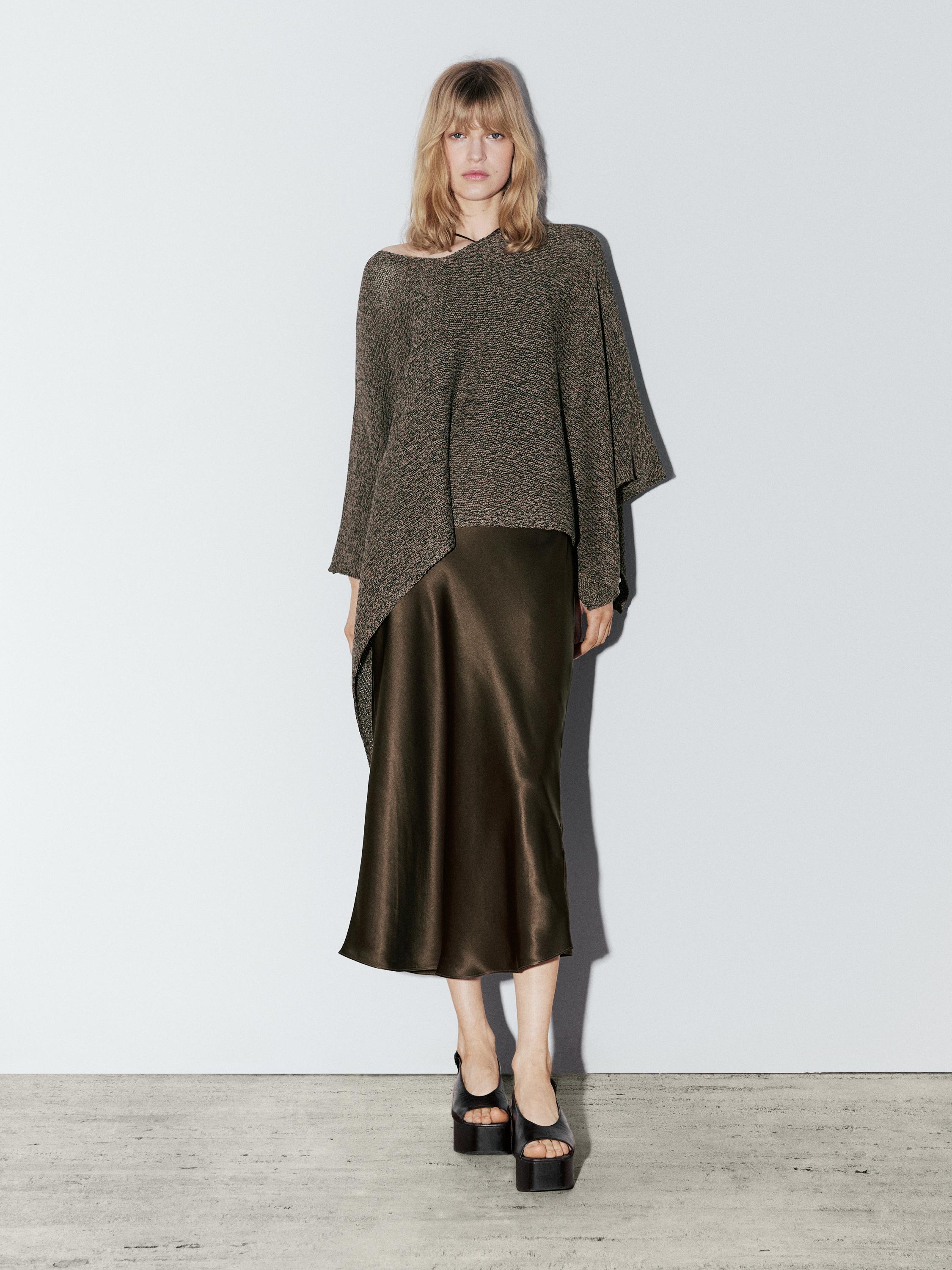Mantella in maglia jaspé - studio