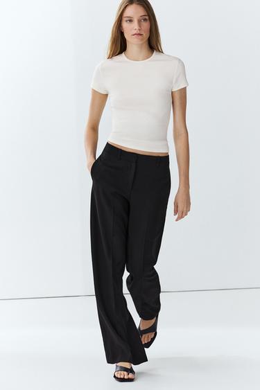 Flowing straight-leg pants — BLACK 8