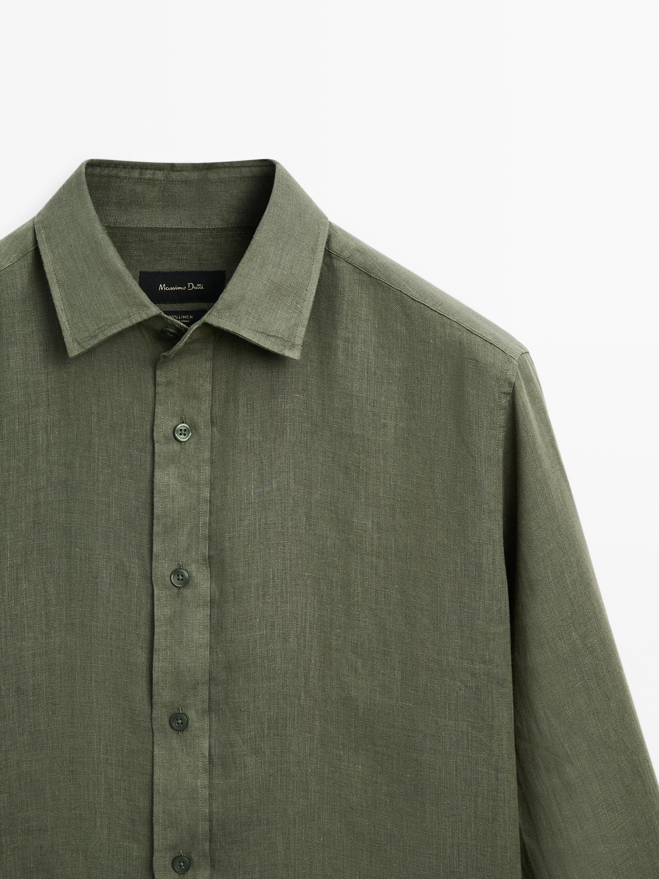 100% linen regular fit shirt