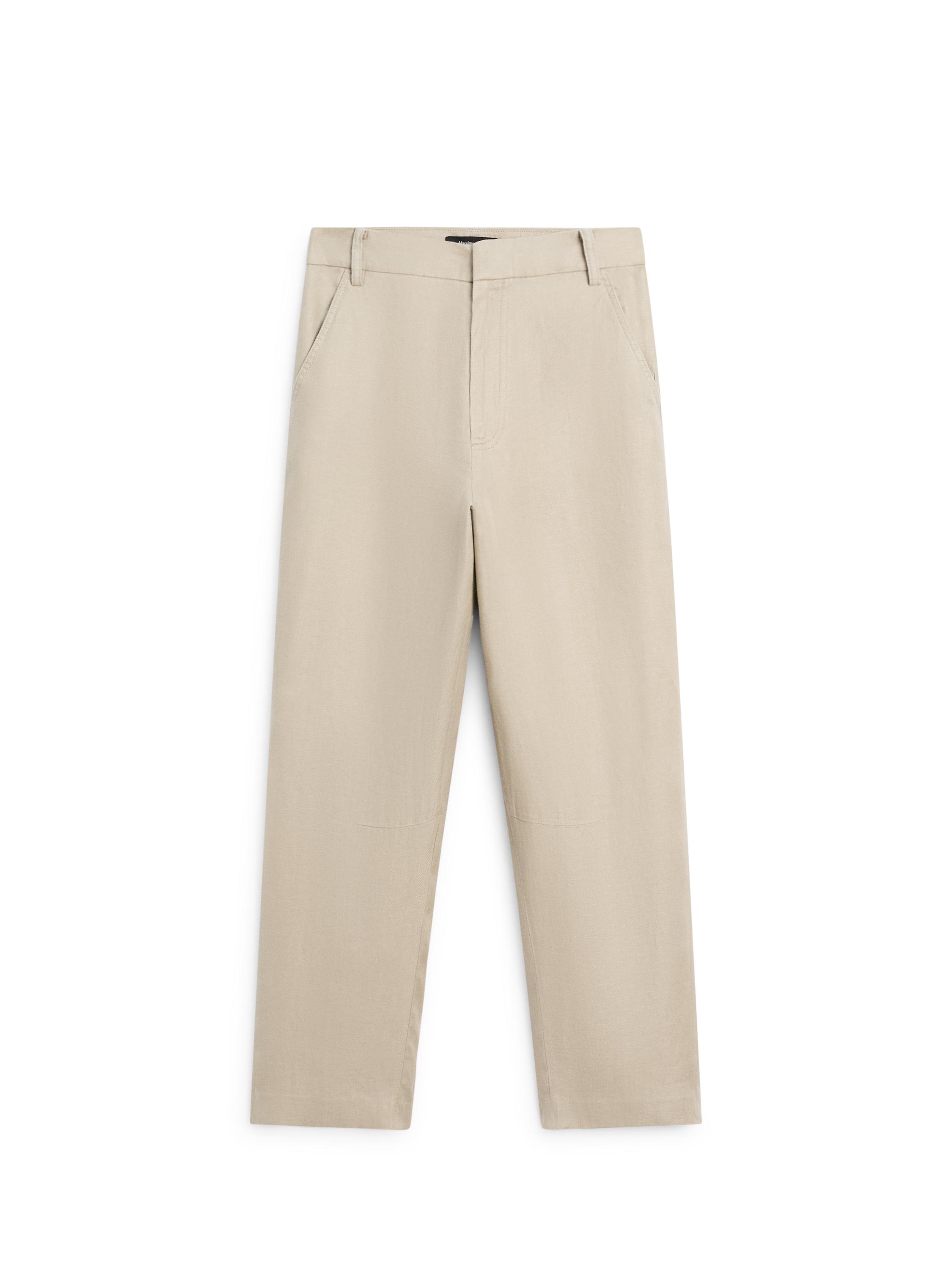 Carrot fit keten pantolon