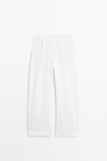 Flowing barrel fit pants — WHITE 2