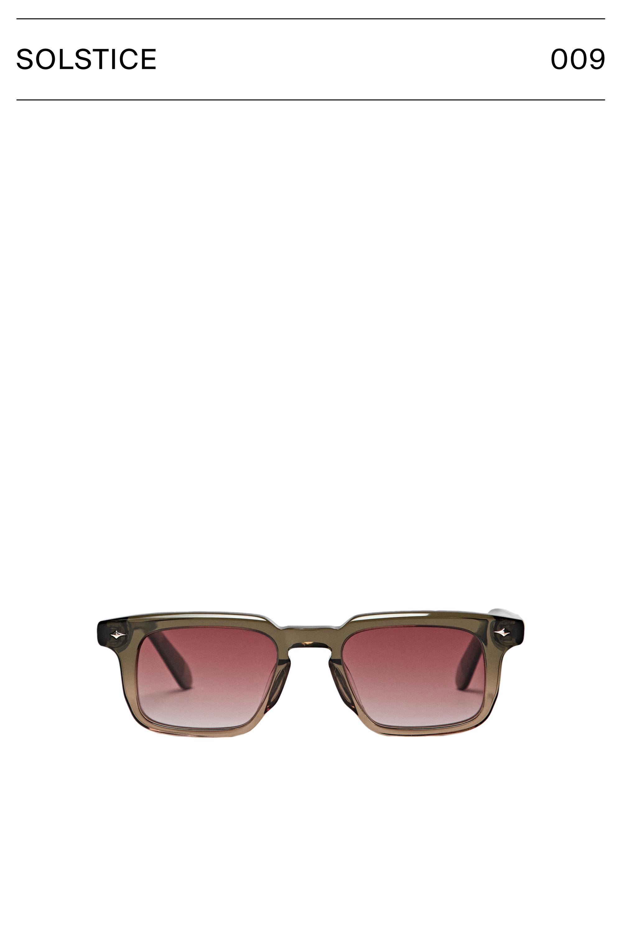 Narrow rectangular sunglasses — MOLE BROWN