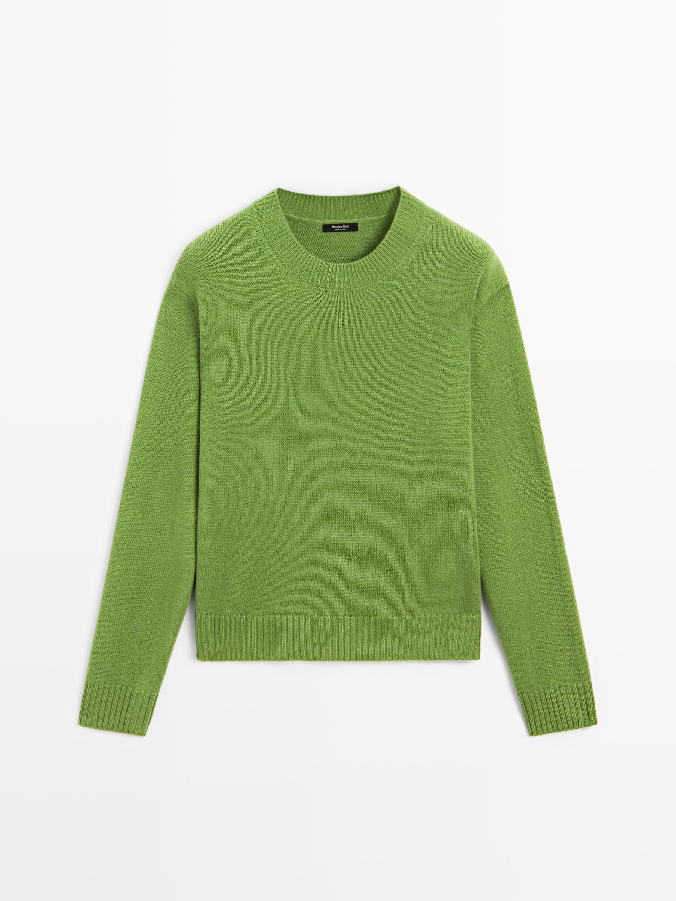 Sweter z mieszanki wełny z okrągłym dekoltem