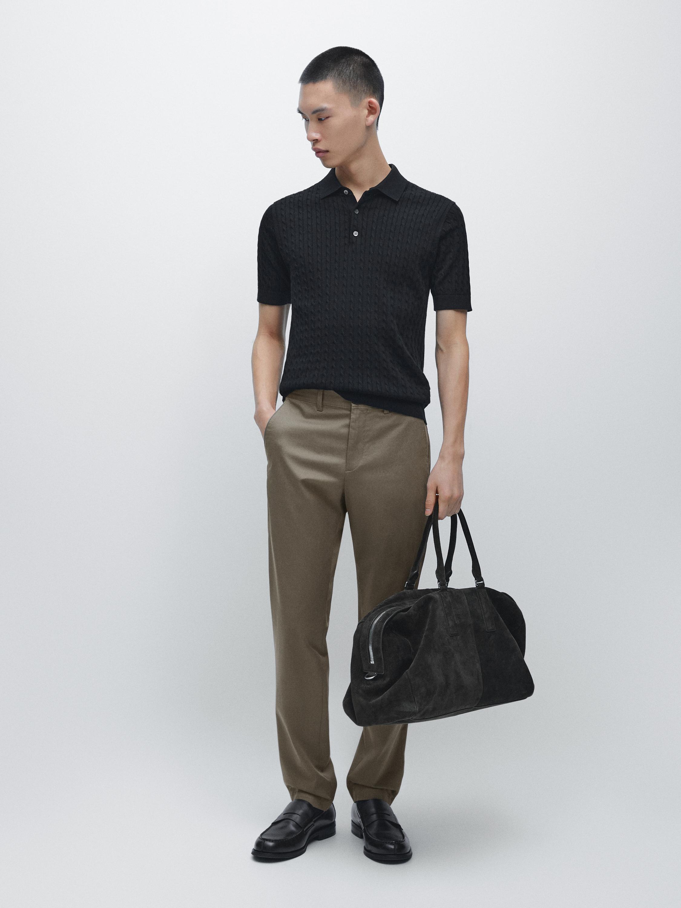 Pantalón slim fit mezcla algodón