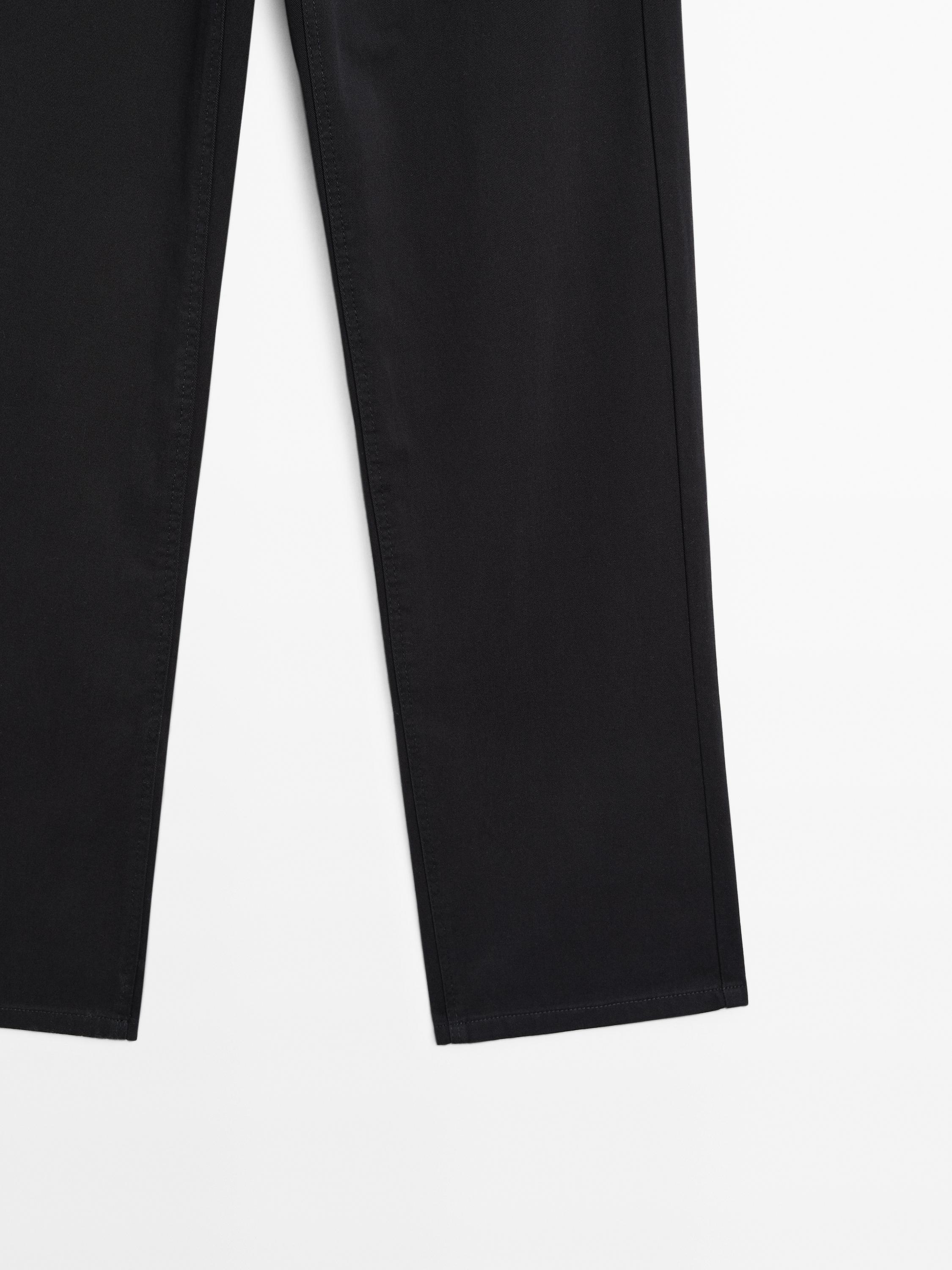 Mid-waist straight-leg trousers