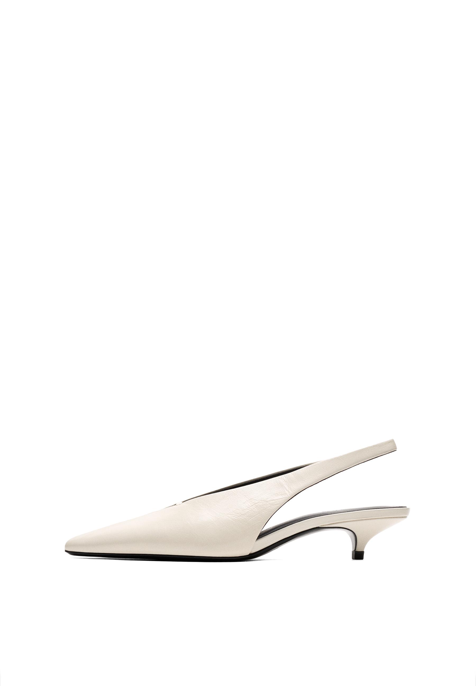Slingback heels — WHITE