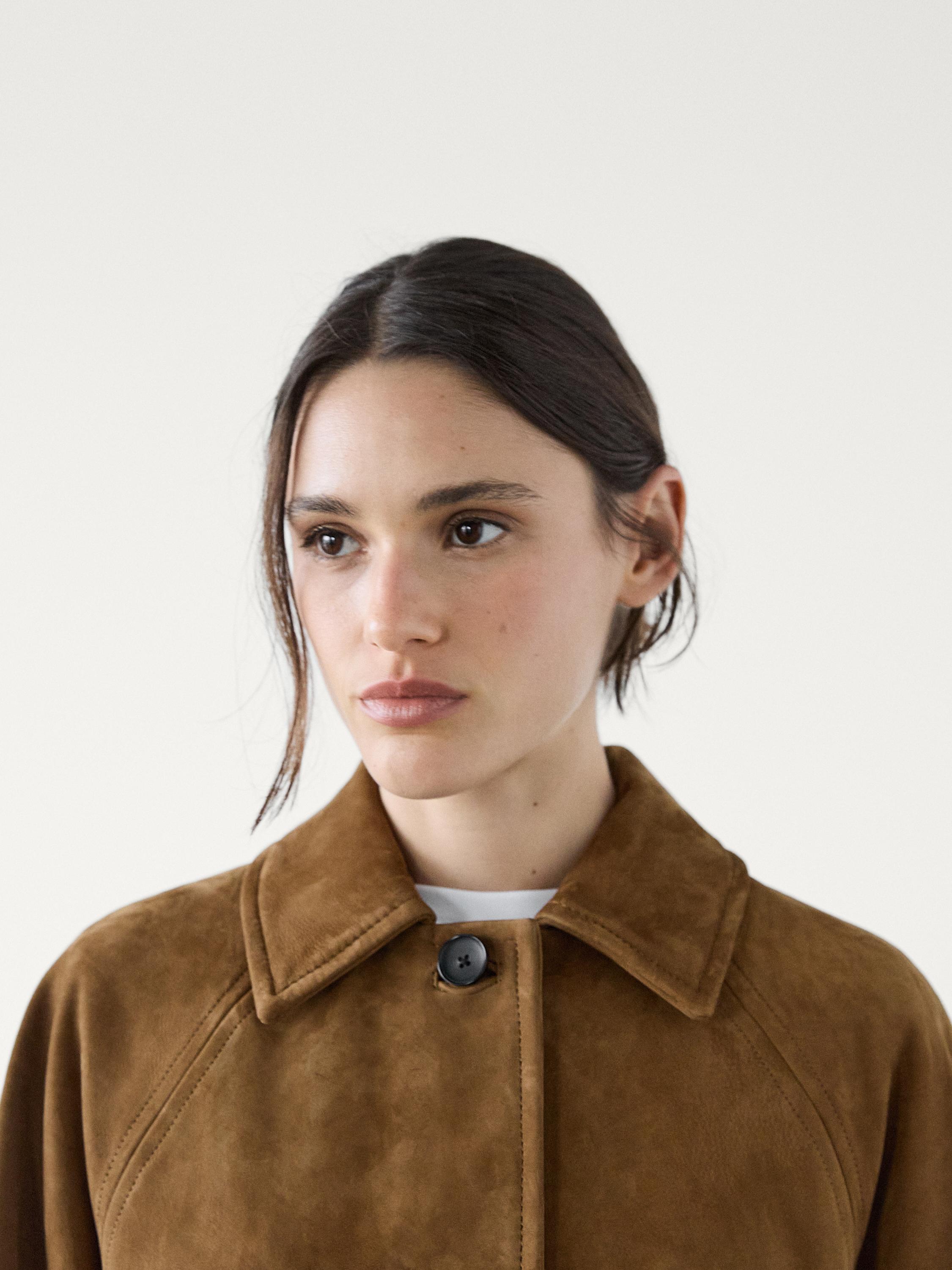 Veste nubuck en cuir