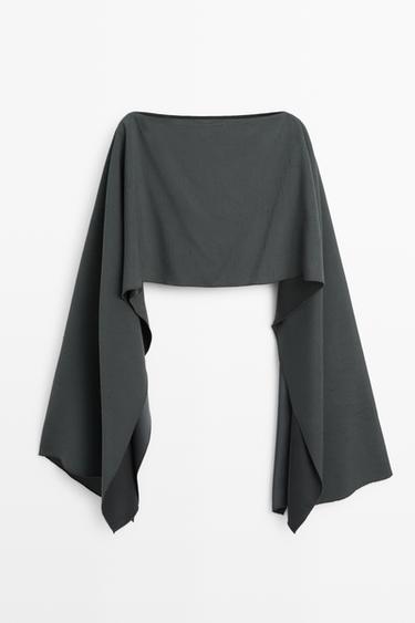 Flowing asymmetric total look cape - STUDIO — PETROLEUM 5