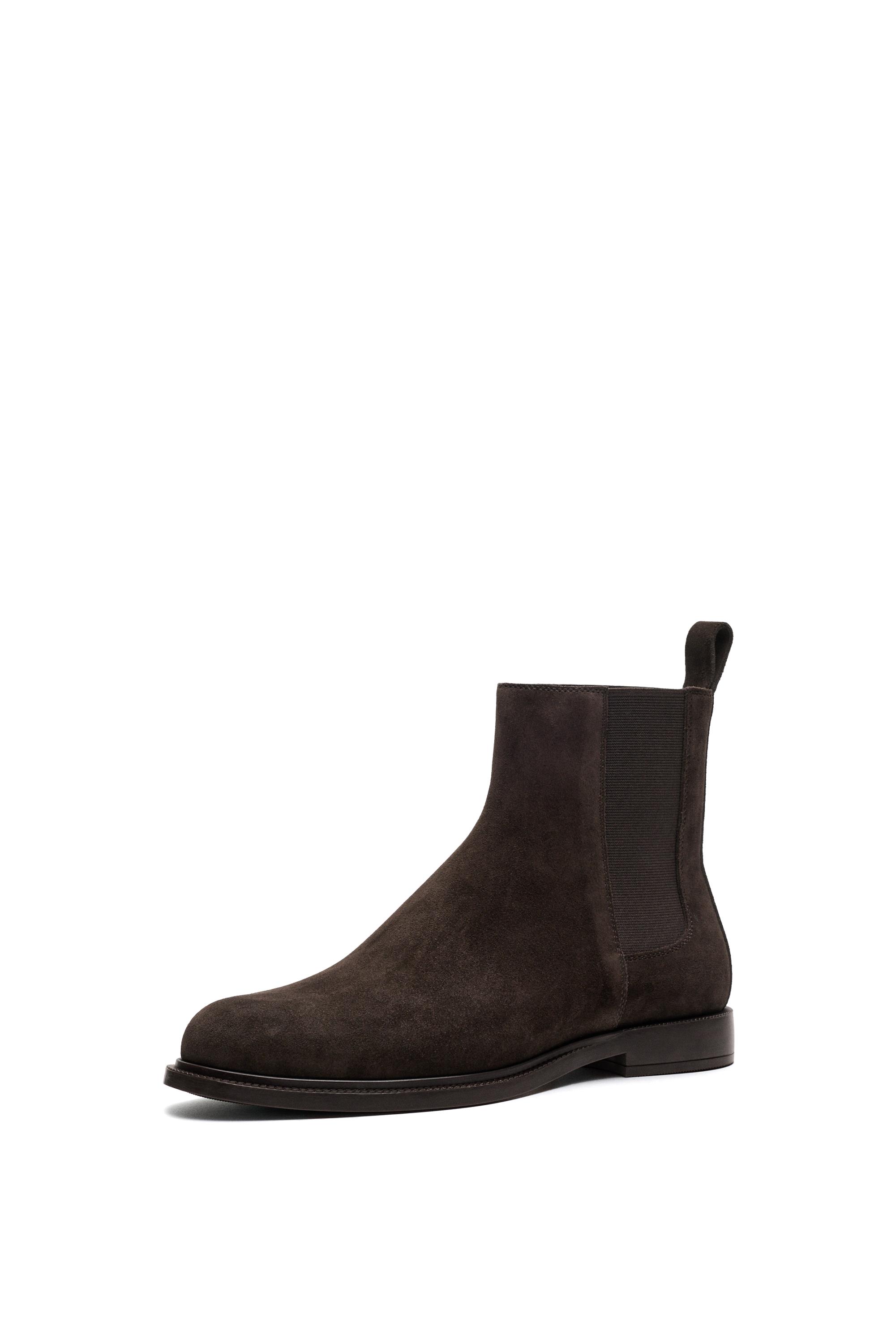 Leather Chelsea ankle boots — BROWN