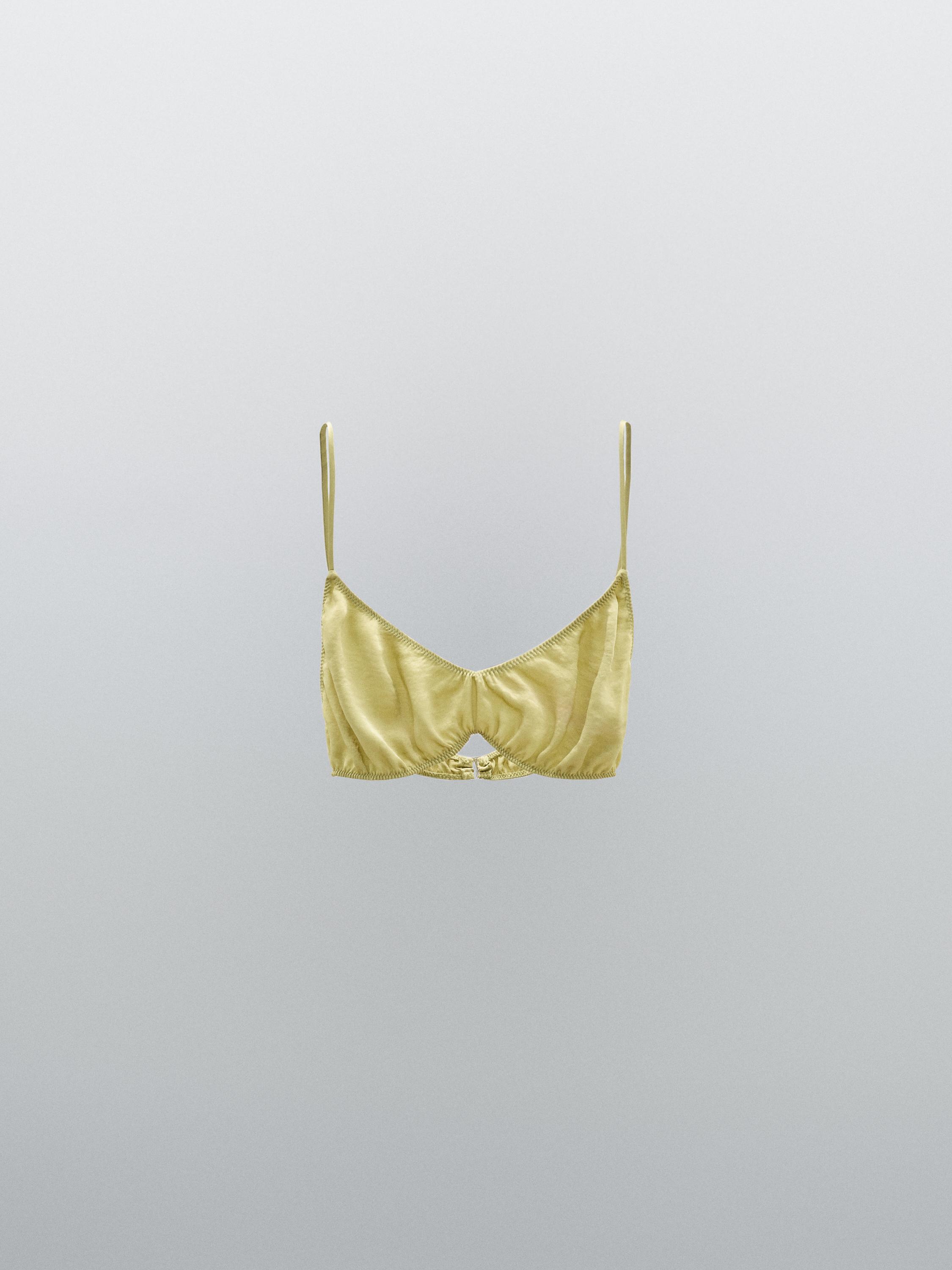 Reggiseno a triangolo satinato arricciato - Studio