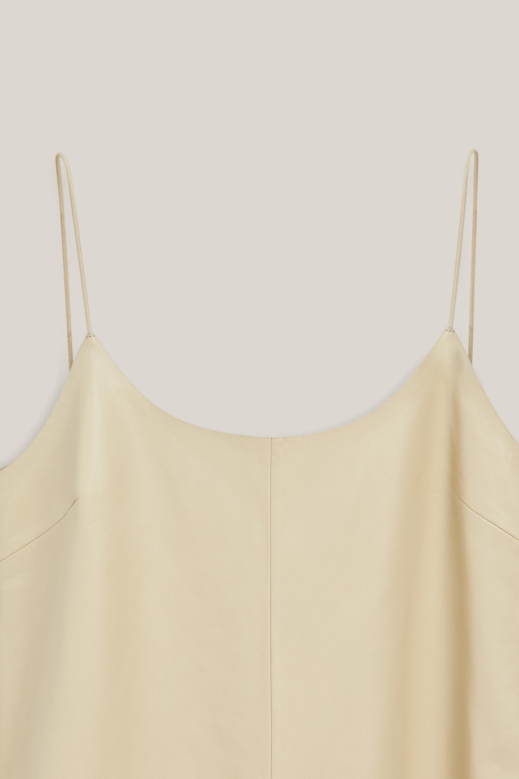 Nappa leather midi dress - LIMITED EDITION — Beige
