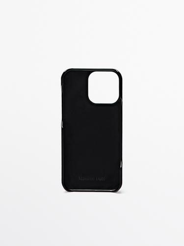 Nappa leather iPhone 16 Pro Max case — BLACK 2