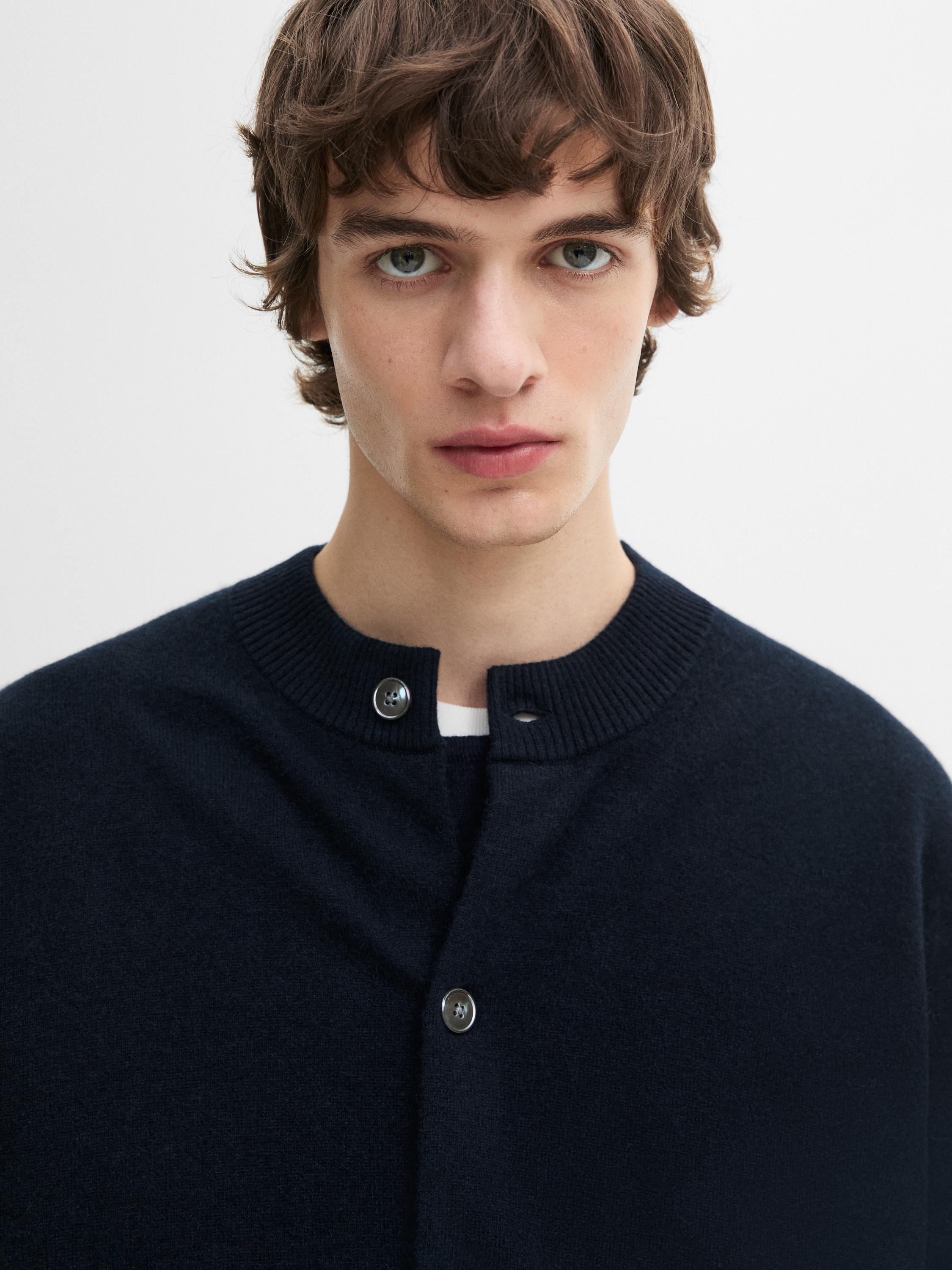 100% cashmere bomber cardigan