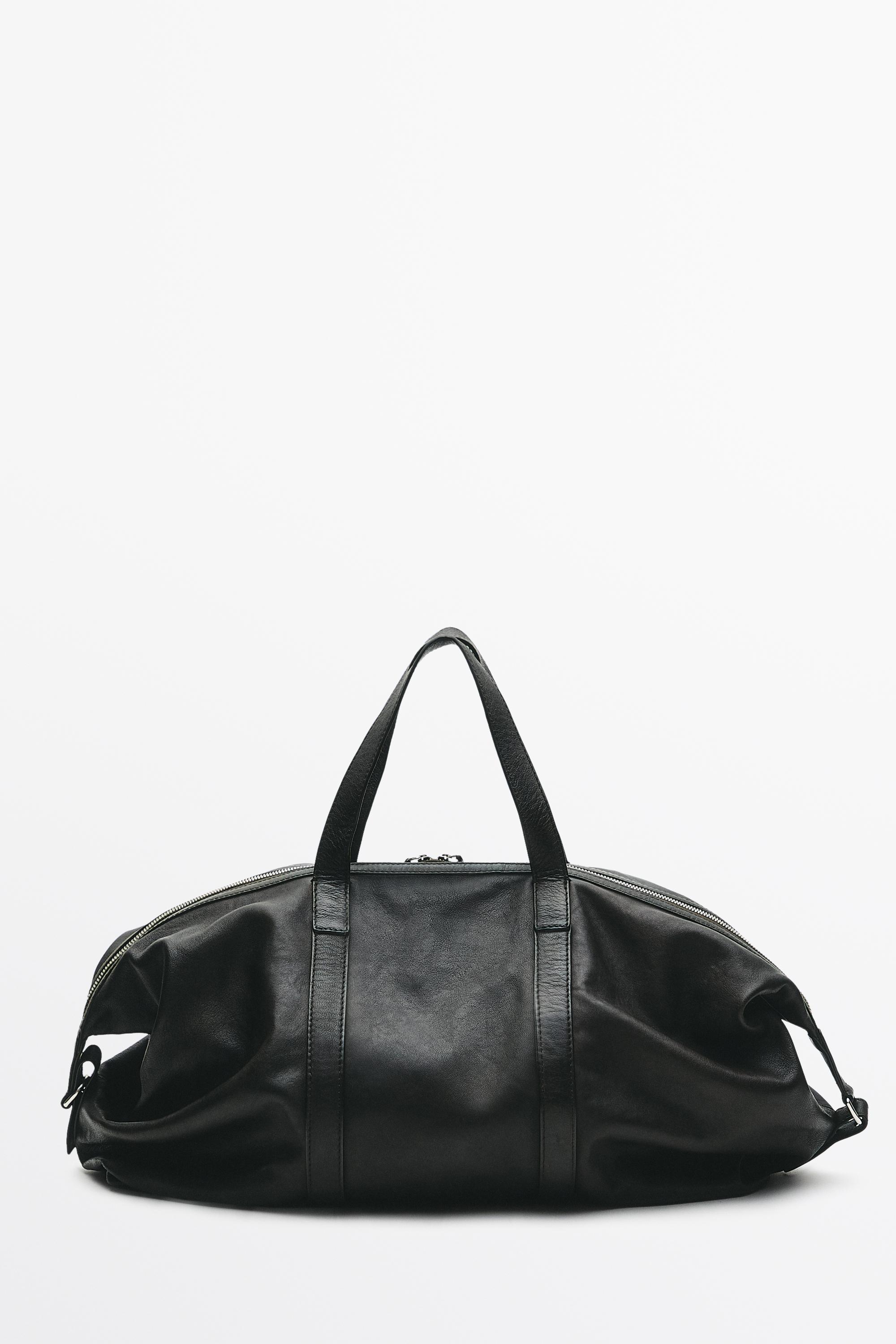 Nappa leather sport bag — KHAKI