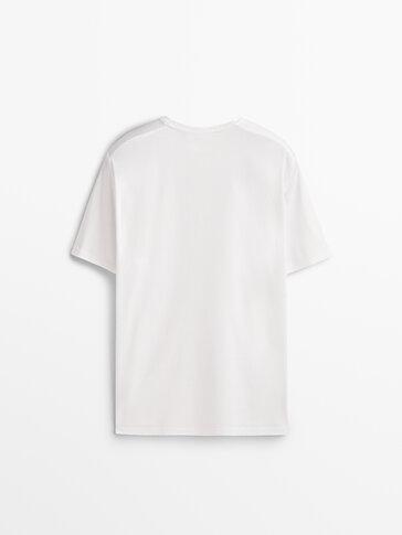 Short sleeve mercerised cotton T-shirt
