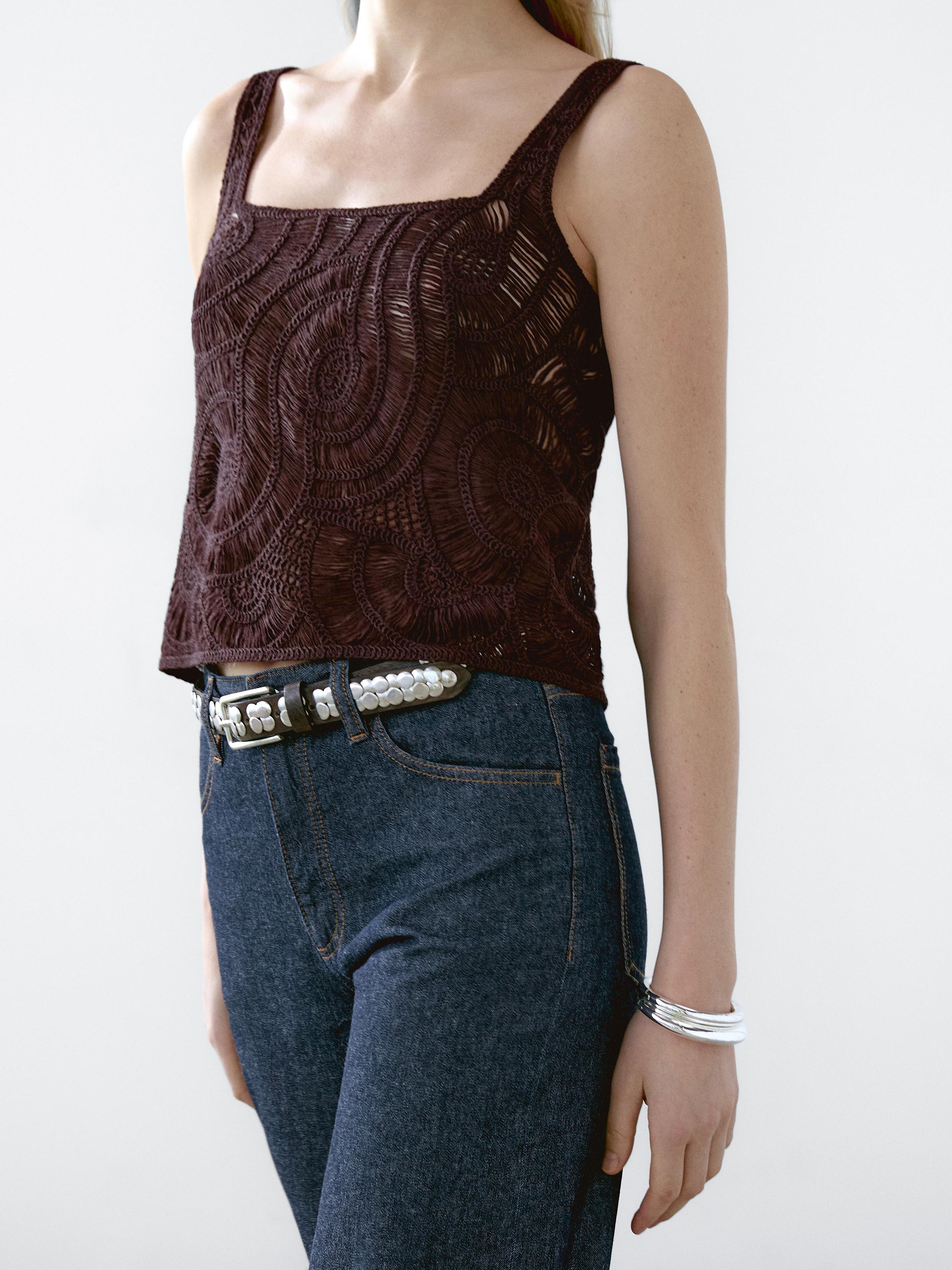 Crochet knit top