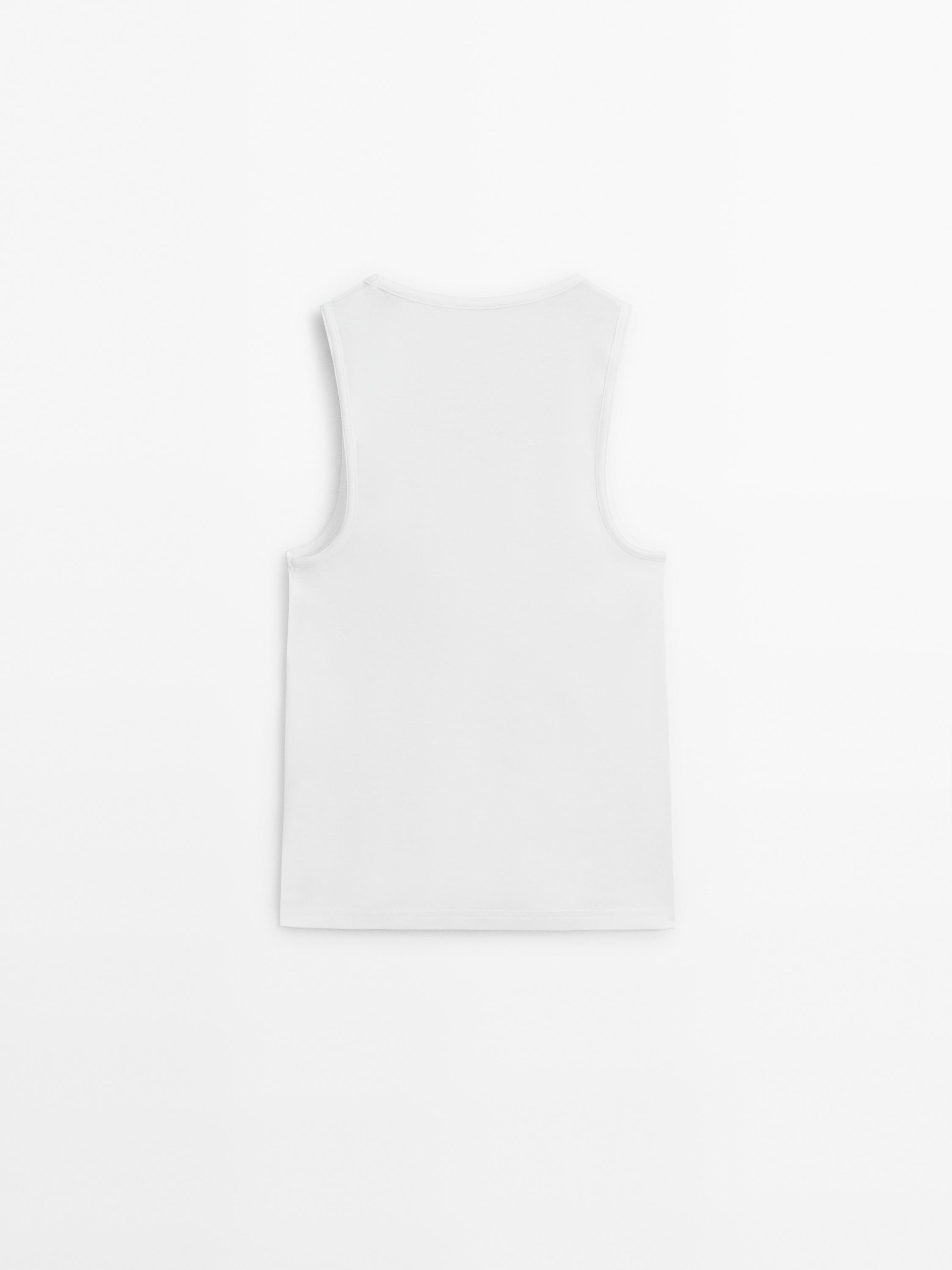 100% cotton T-shirt with wide straps