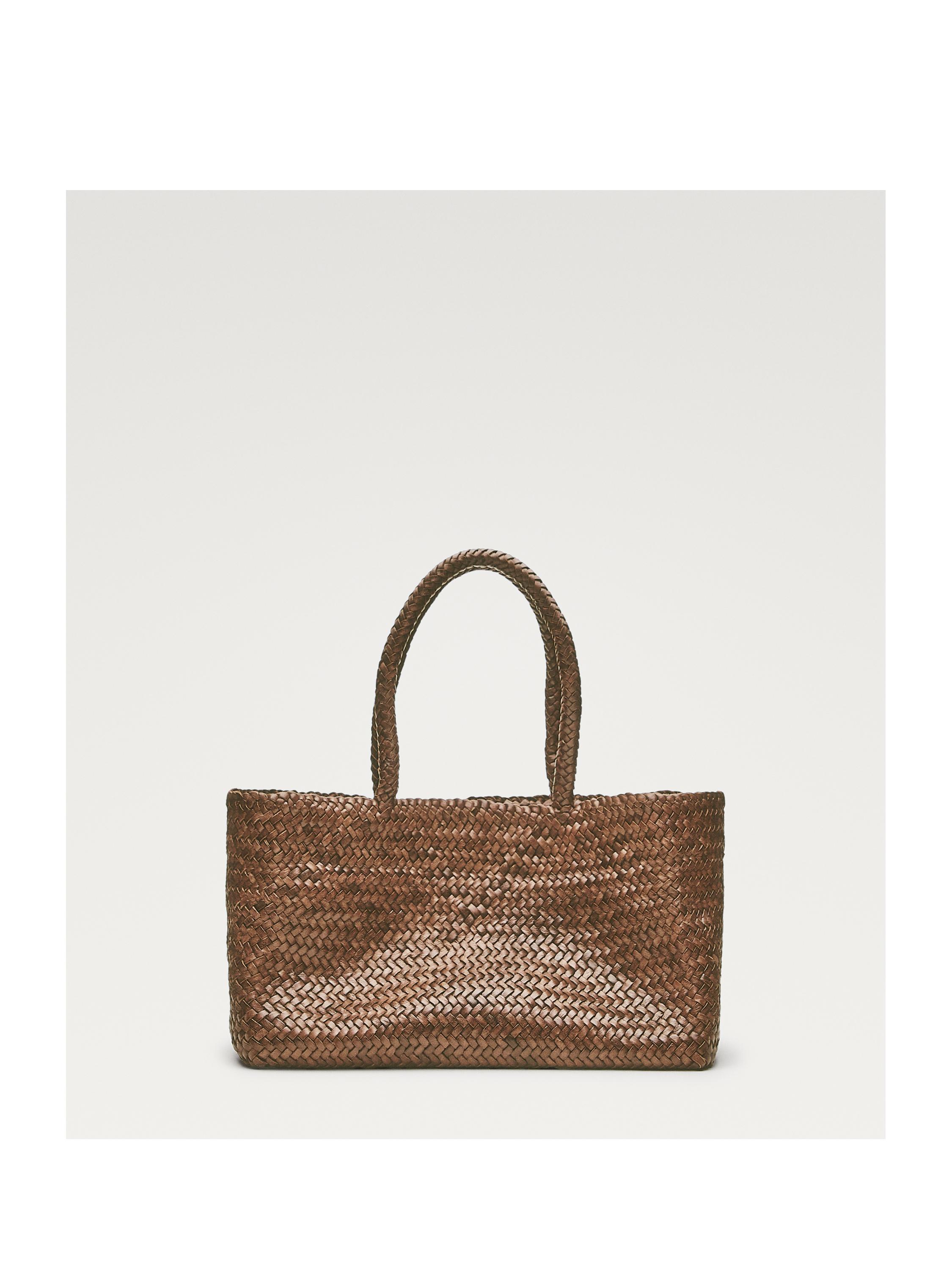 Medium braided nappa leather tote bag — LEATHER