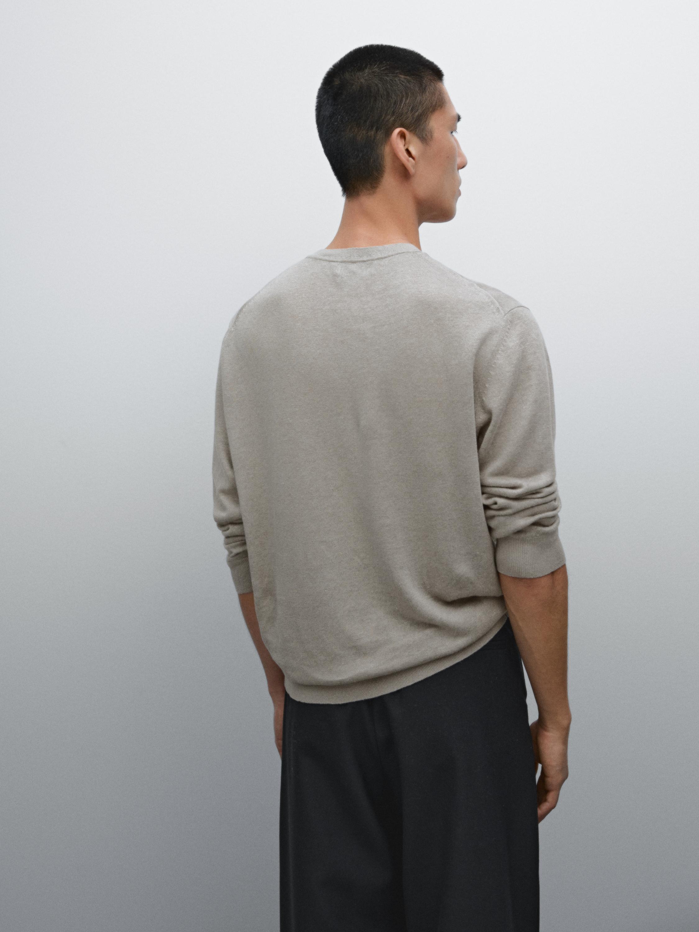 Pull léger en maille 100 % lin