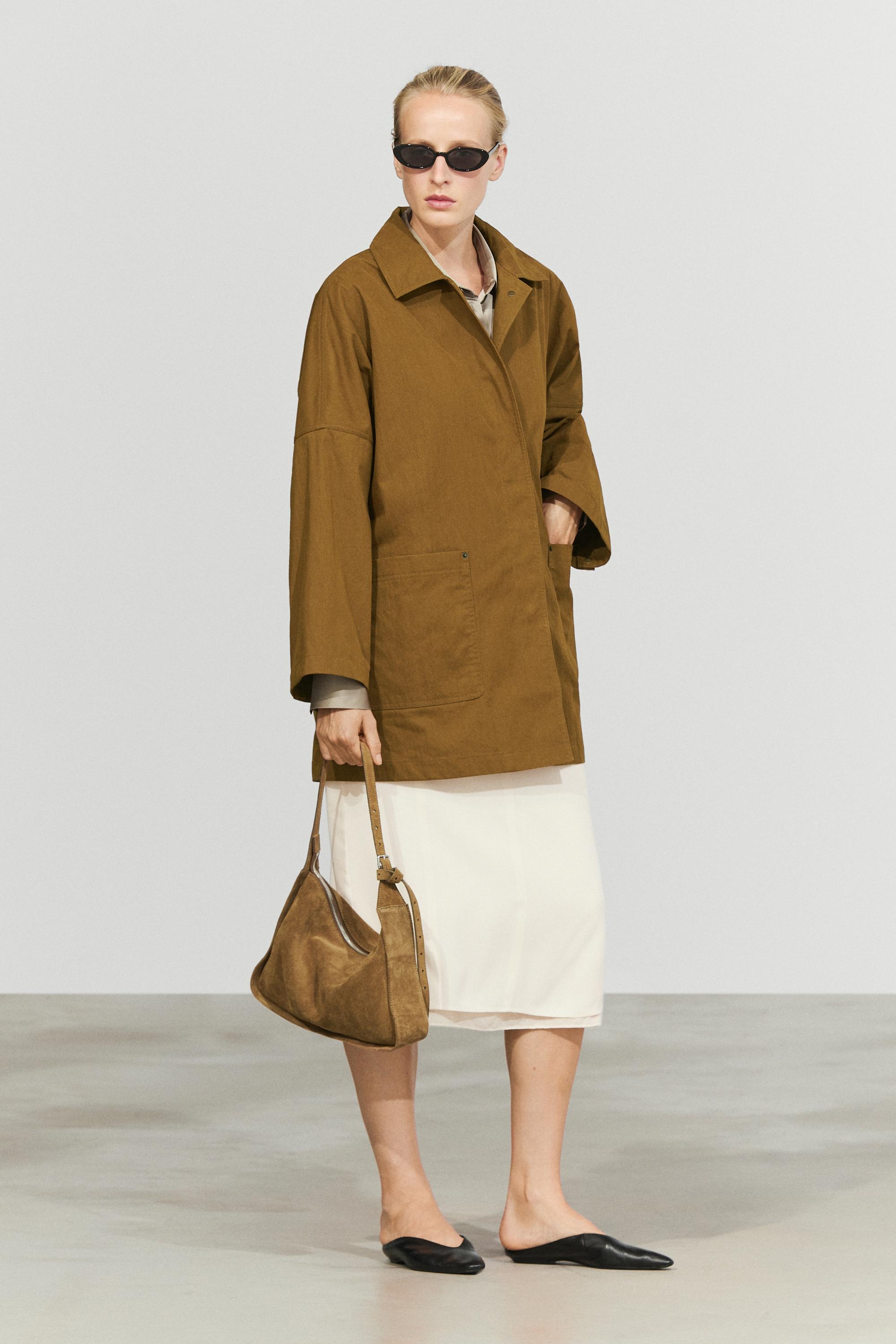 Button-tab cape jacket — 0-013