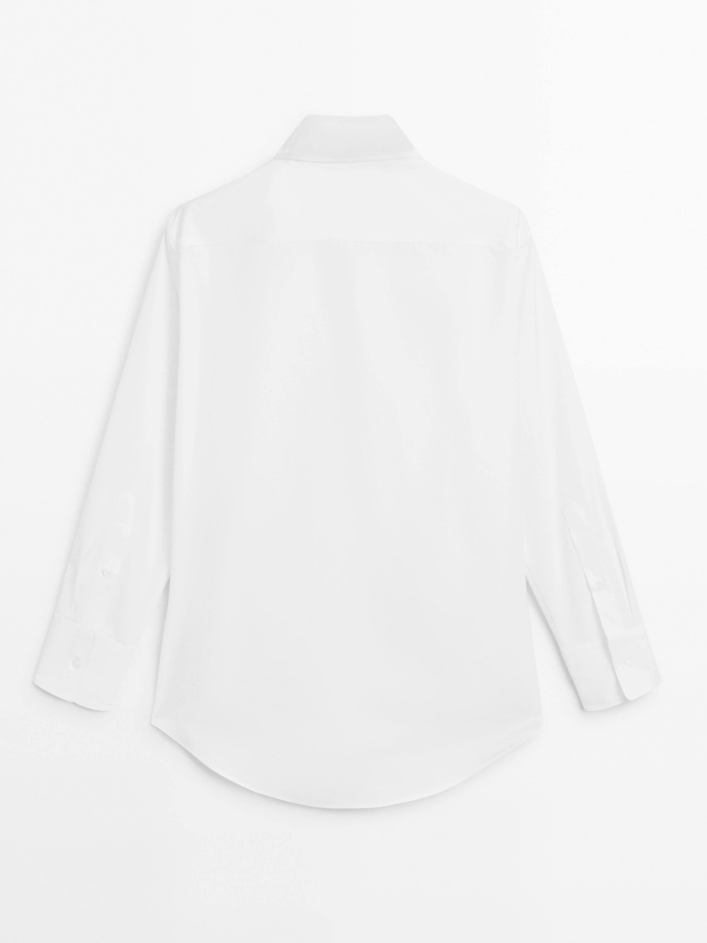 Oversize cotton poplin shirt