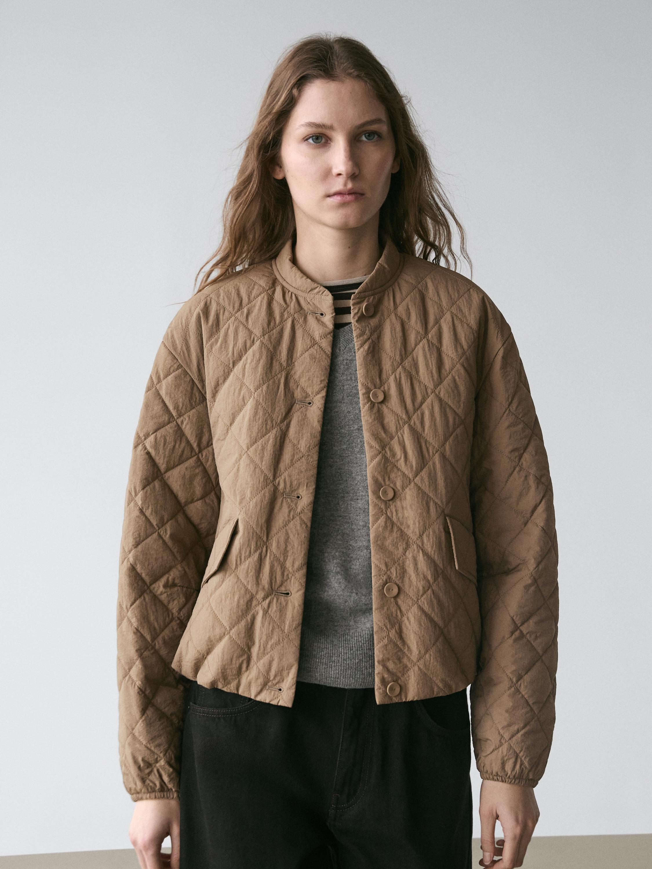 Cropped down bomber jacket