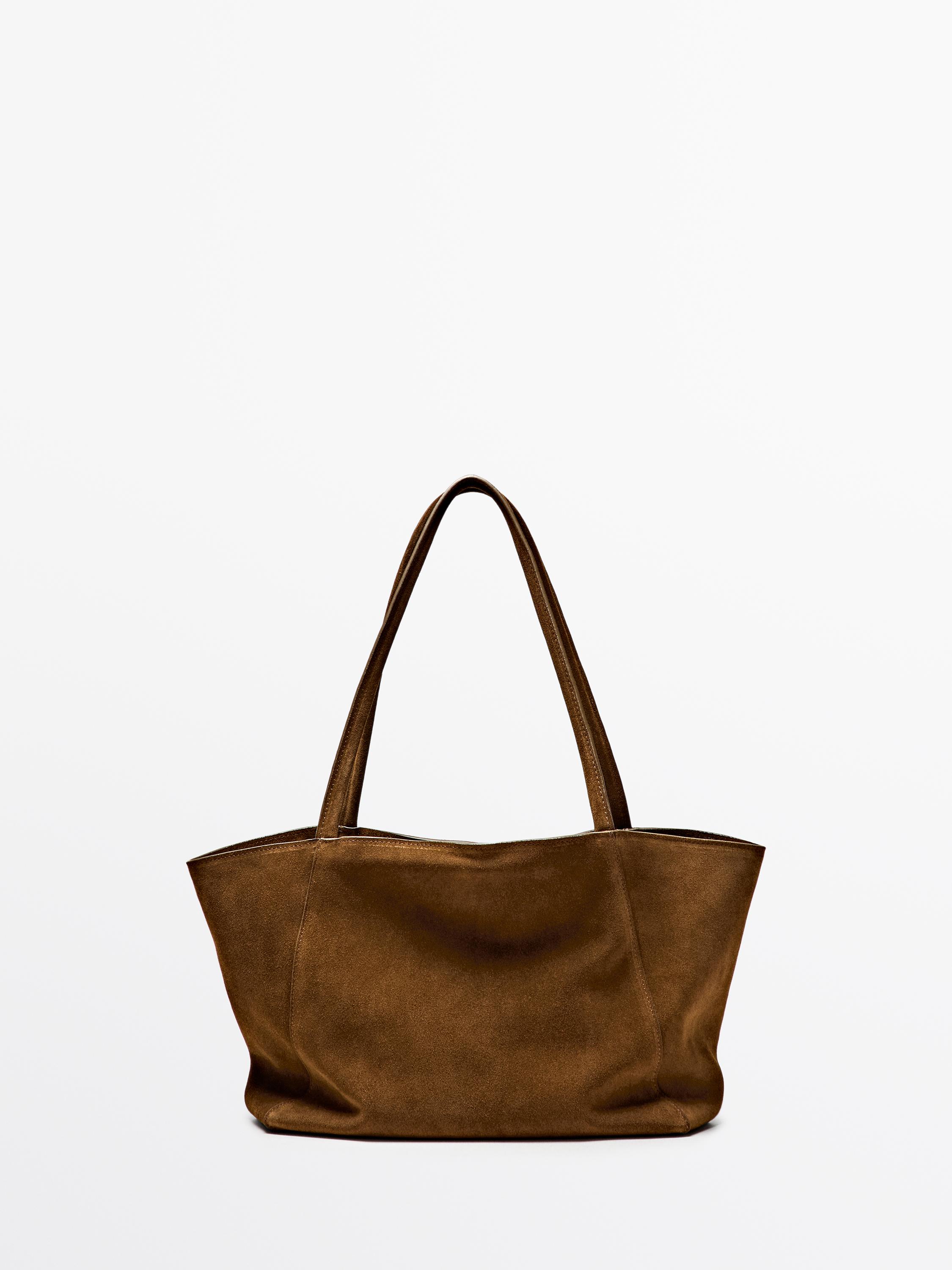 Medium split suede leather bag