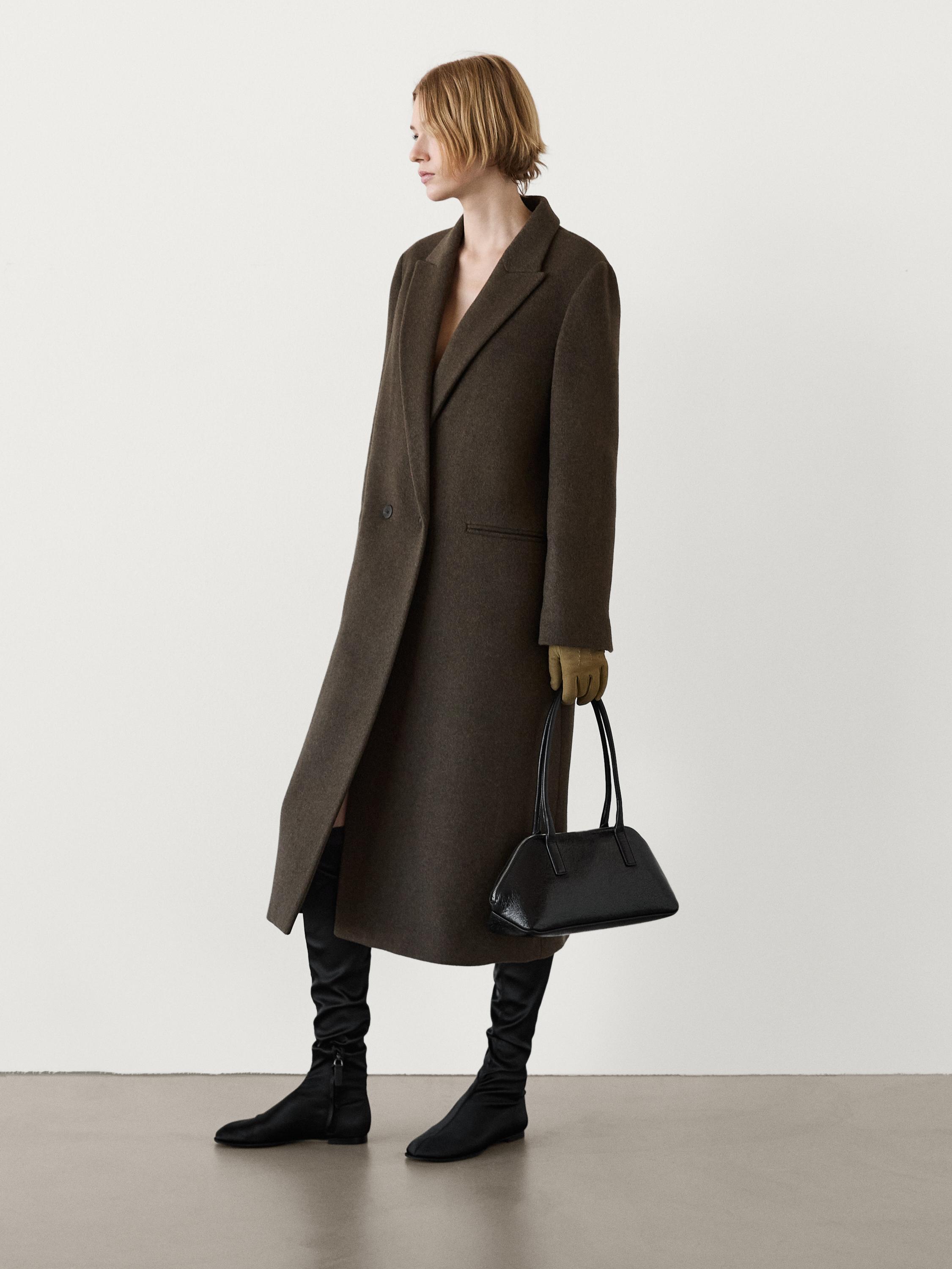 Long wool overcoat women's hotsell