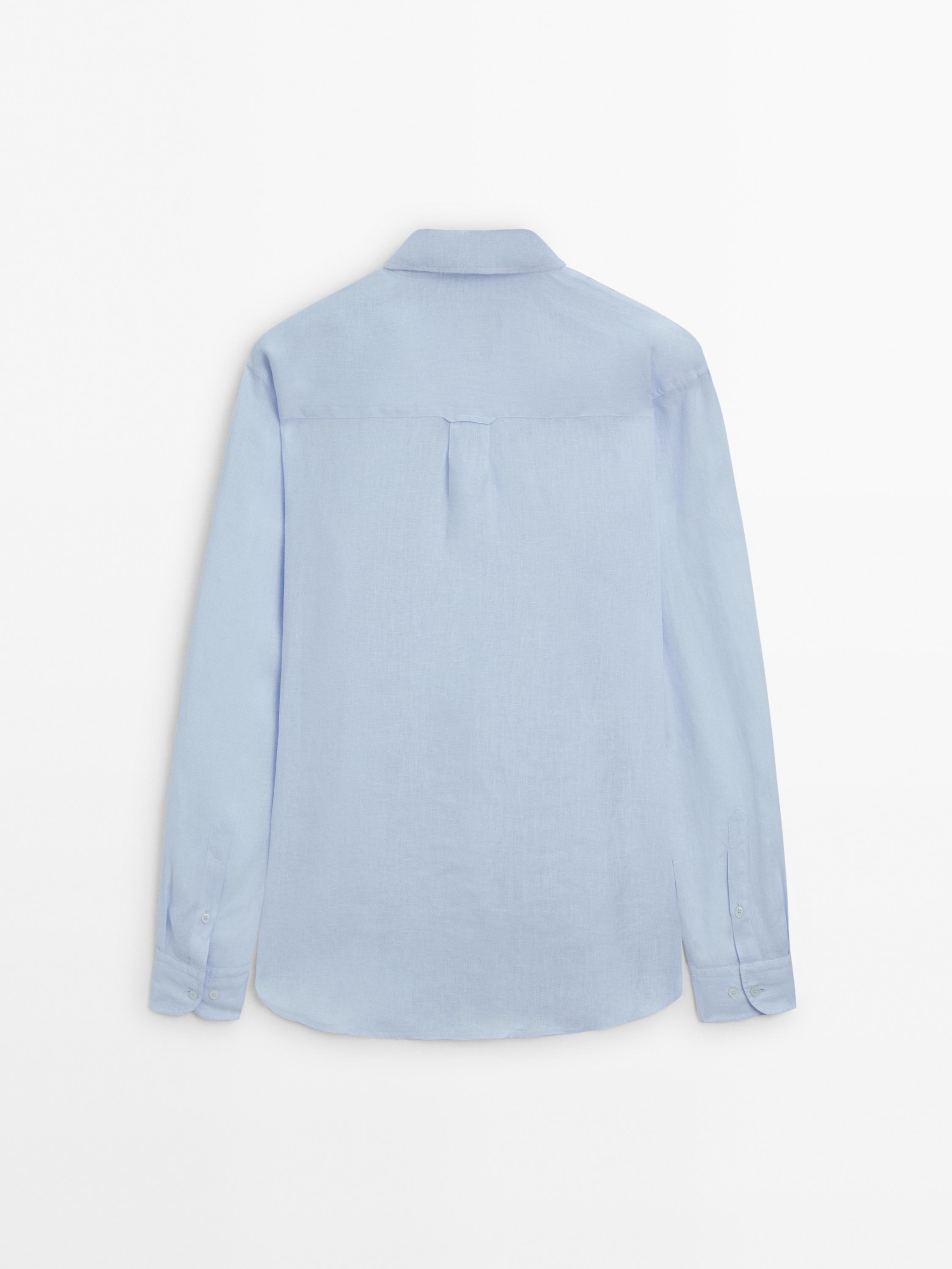 Regular fit 100% linen shirt
