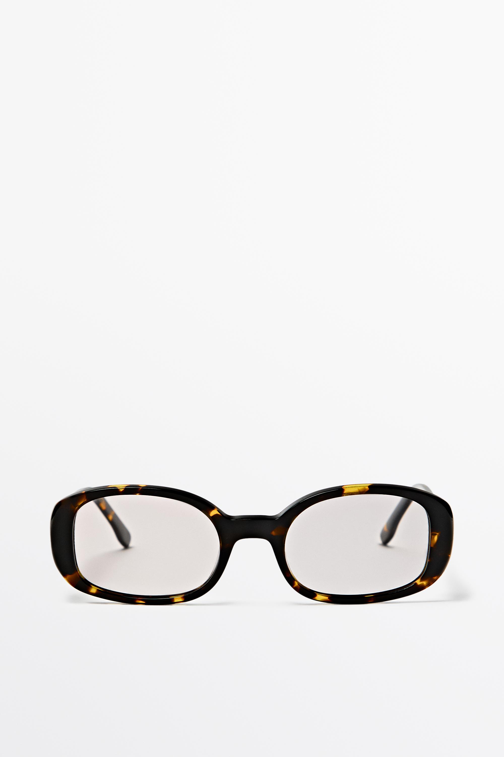 Gafas ovalada efecto carey