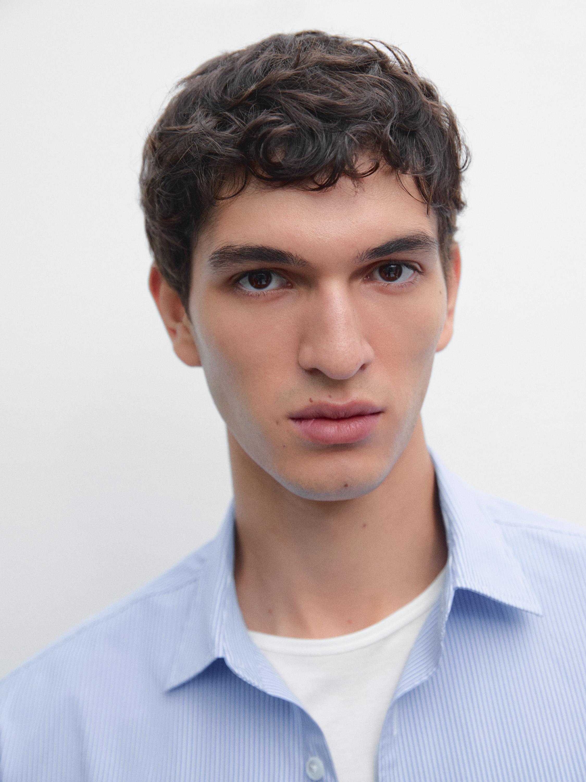 Gestreiftes Popelinhemd im Regular-Fit