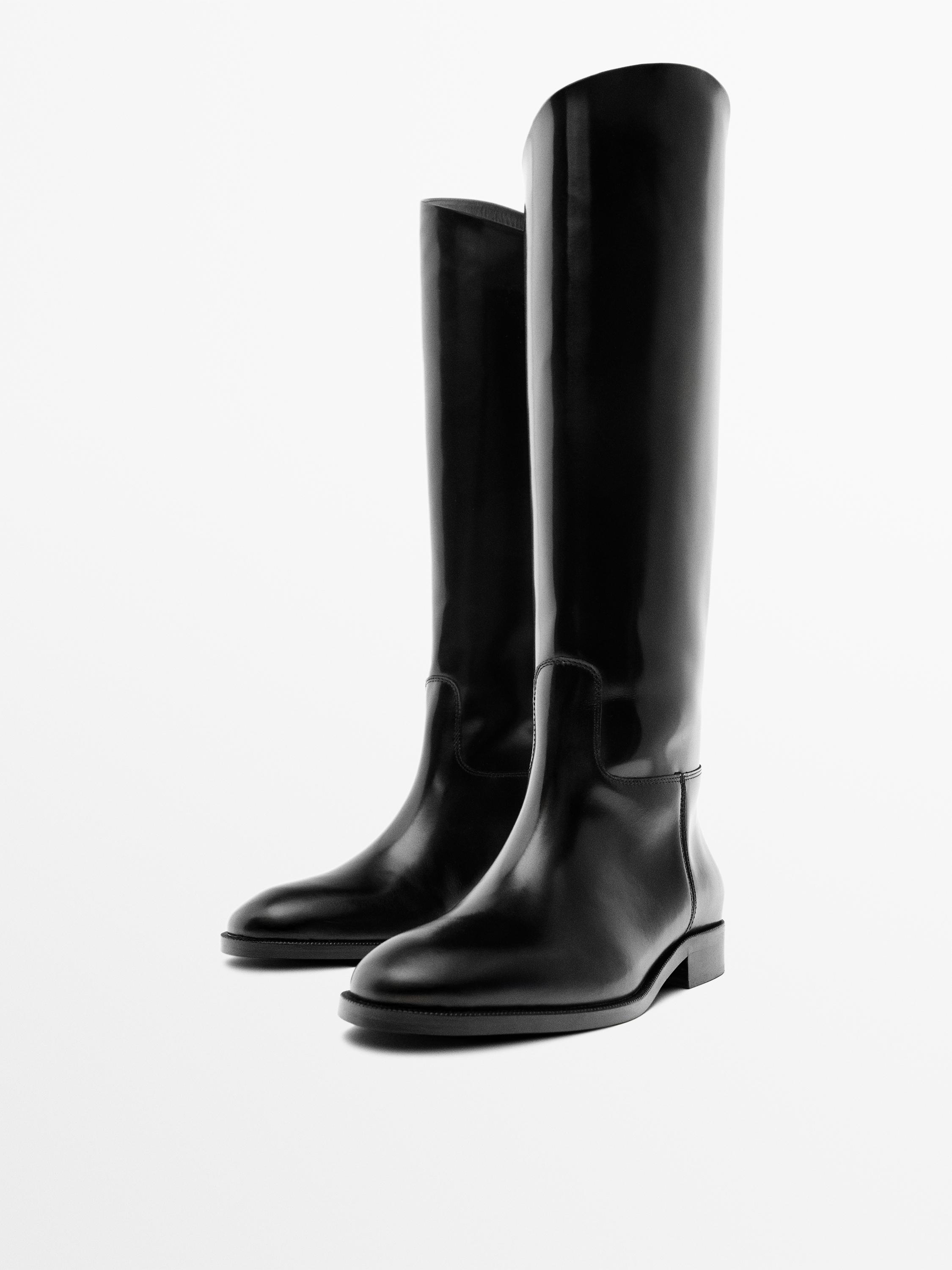 Leather riding boots - Made in Spain — BLACK