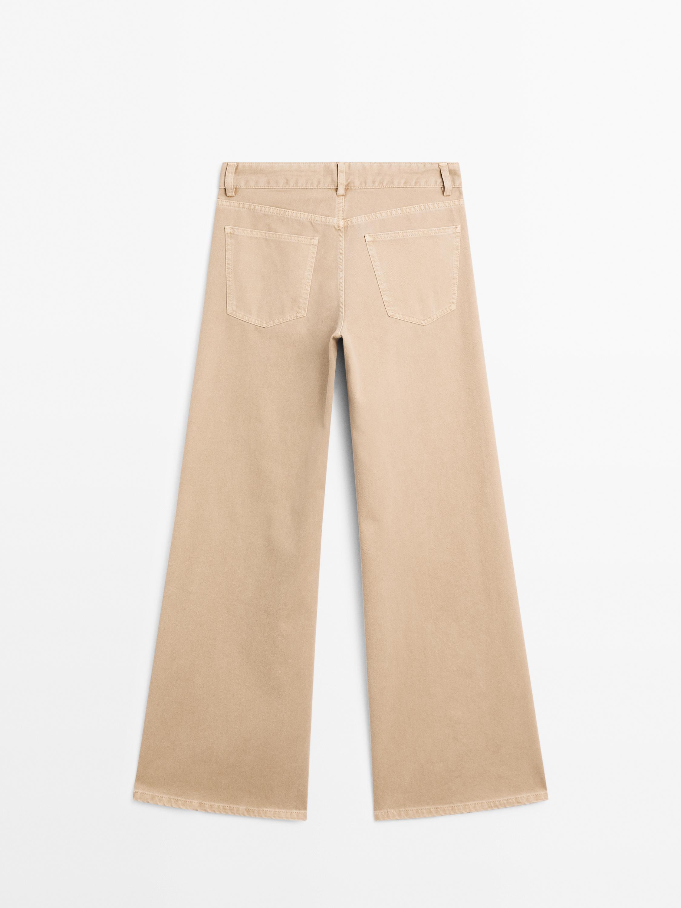 Mid-rise flared jeans