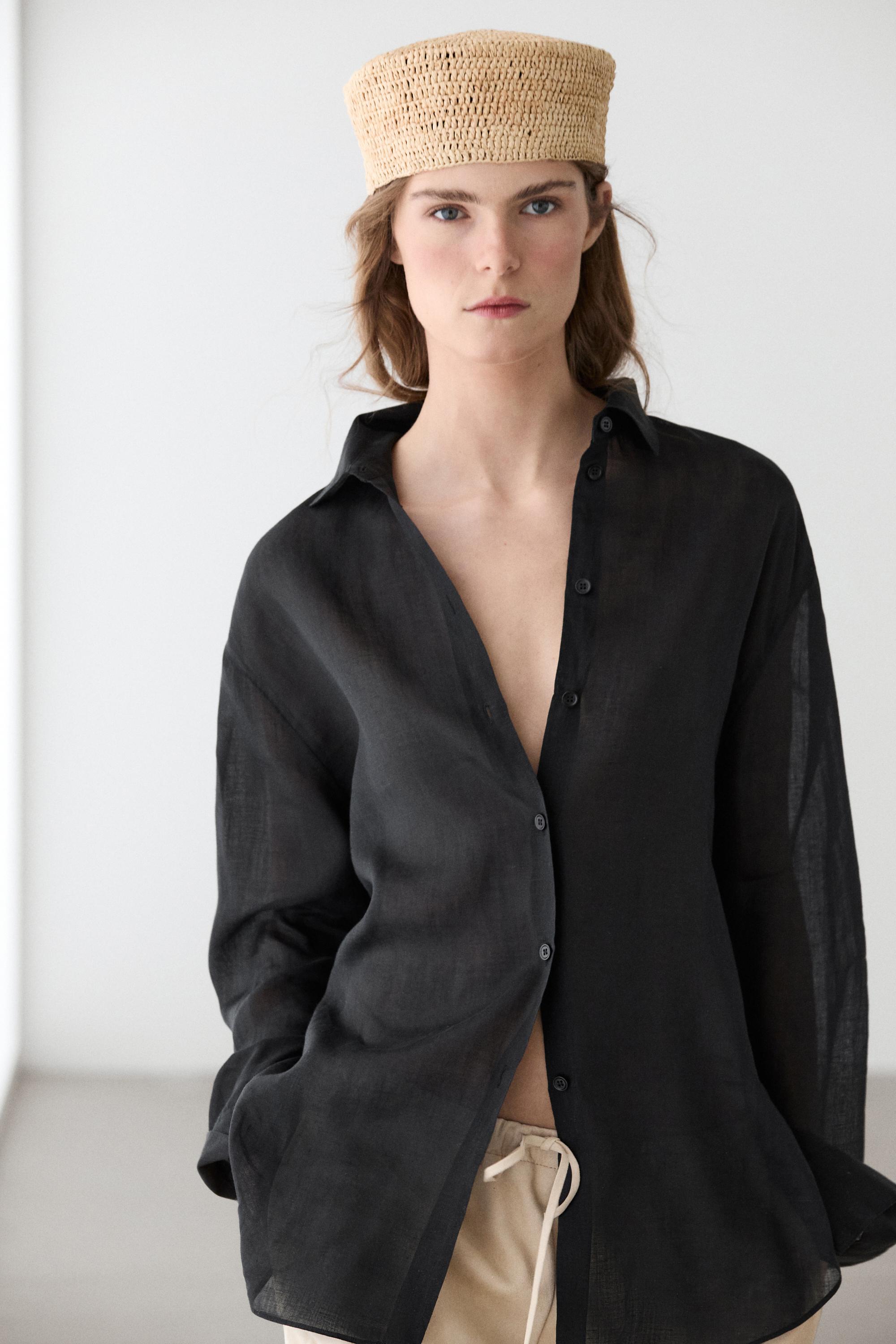 Camisa fluida 100% ramio