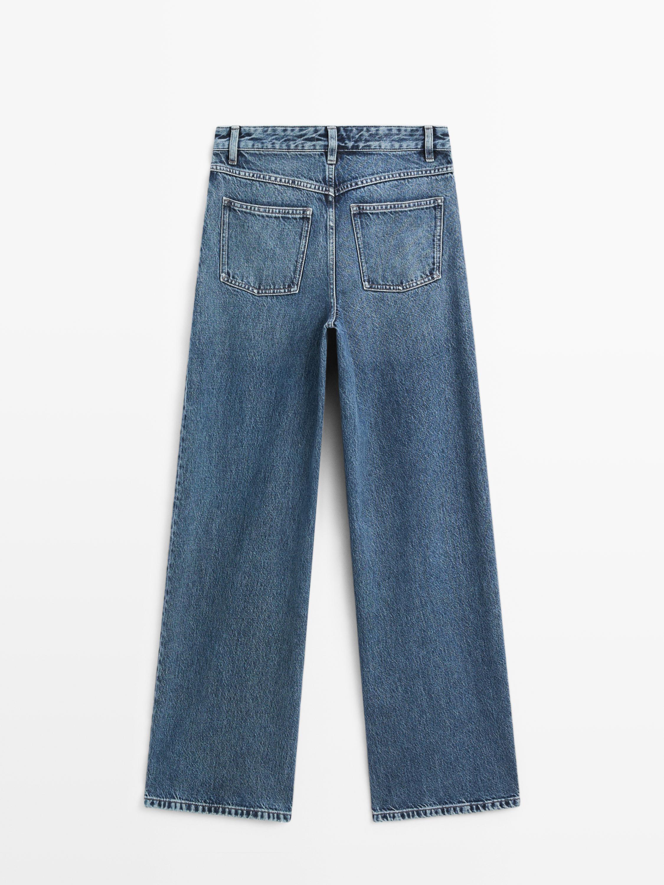 Jean barrel fit taille haute
