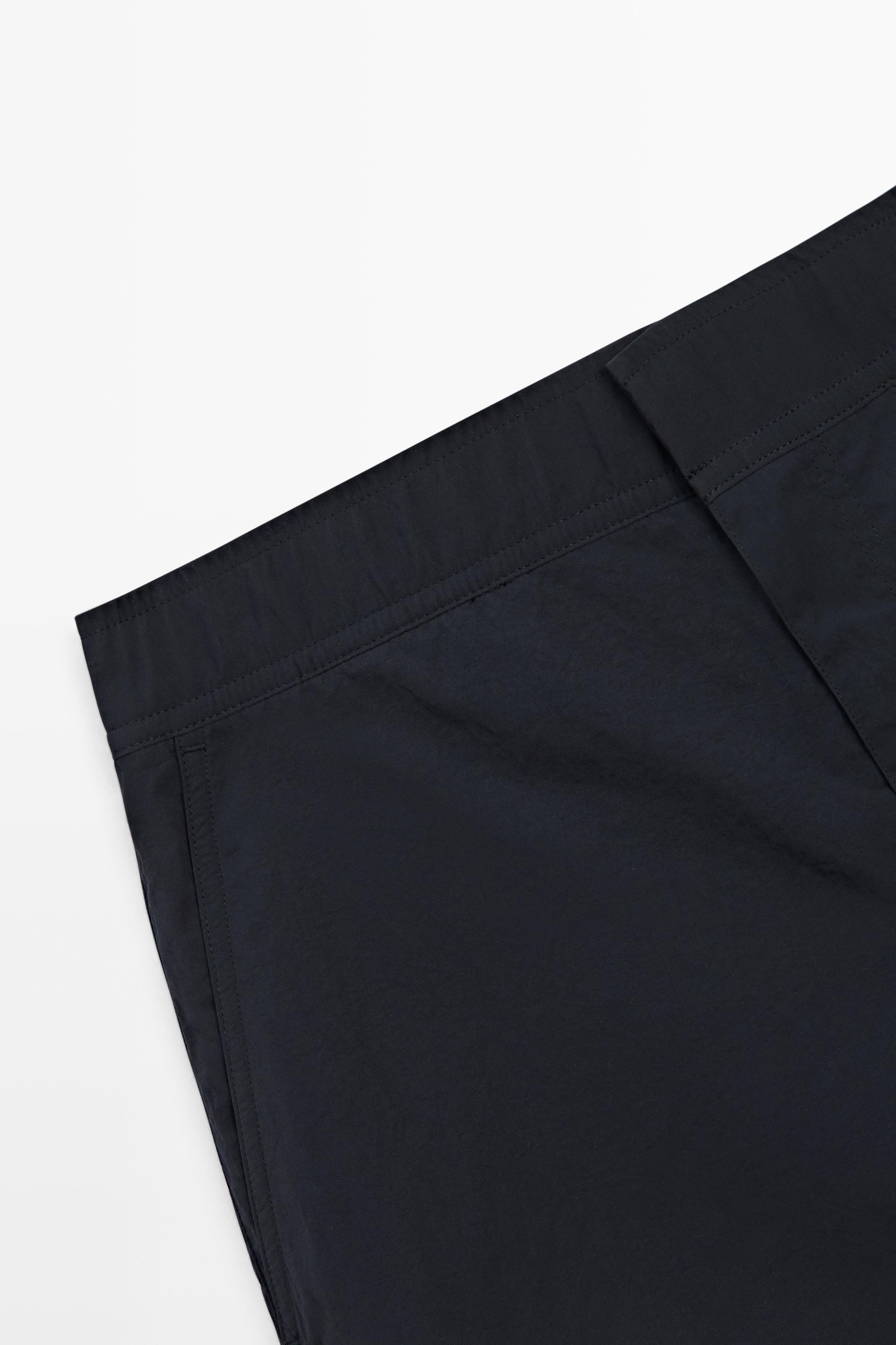 Plain swimming trunks with waist detail — NAVY BLUE