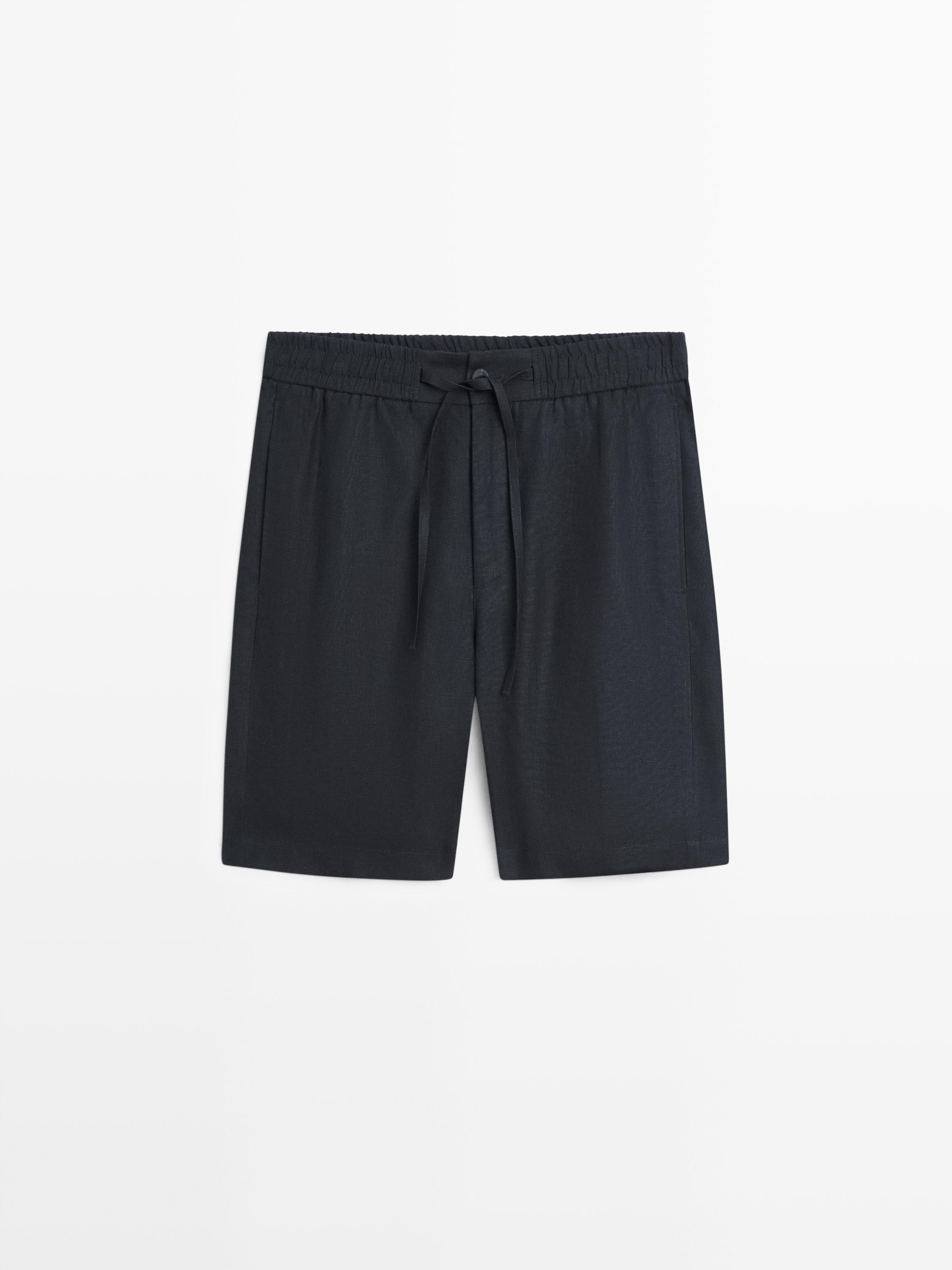 Quần short Bermuda chạy bộ bằng vải lanh